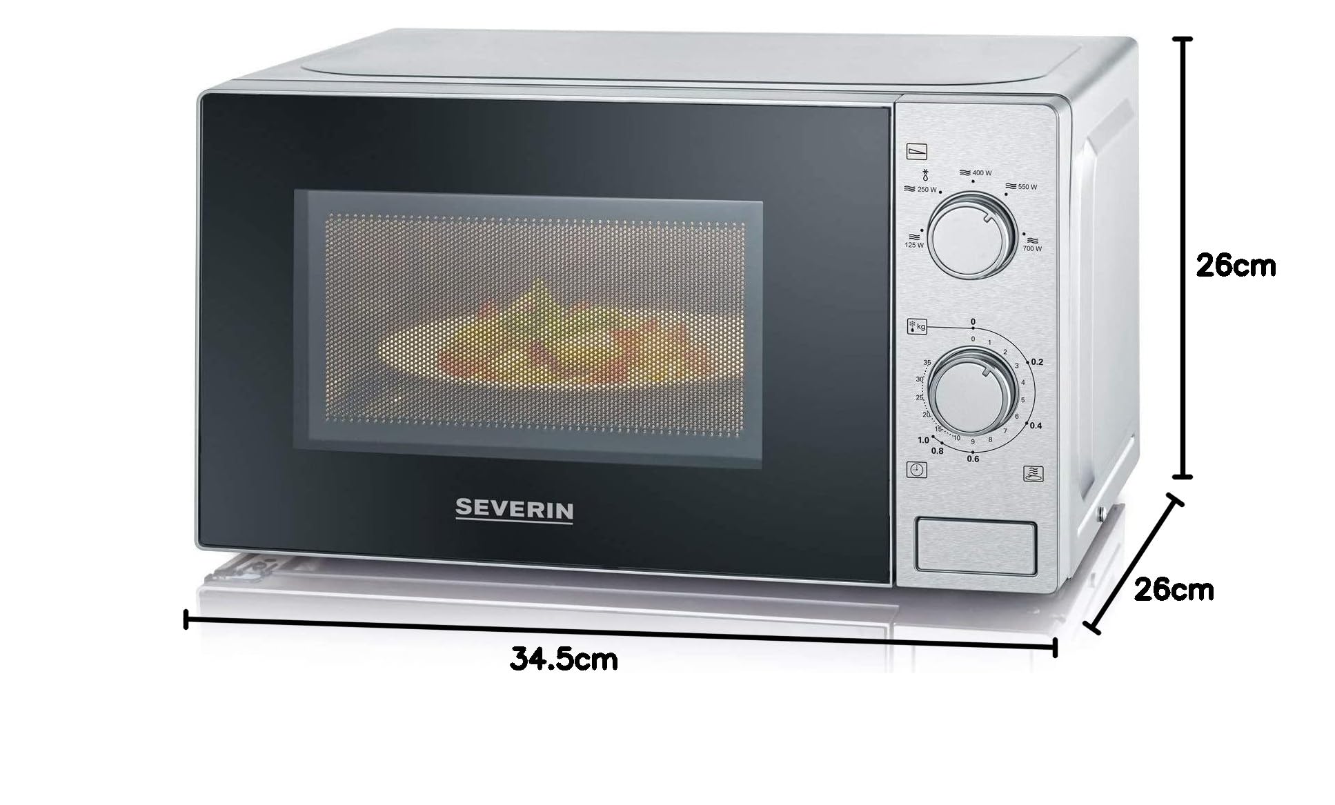 Severin MW7895 Forno Microonde 20 L 700W Inox Nero
