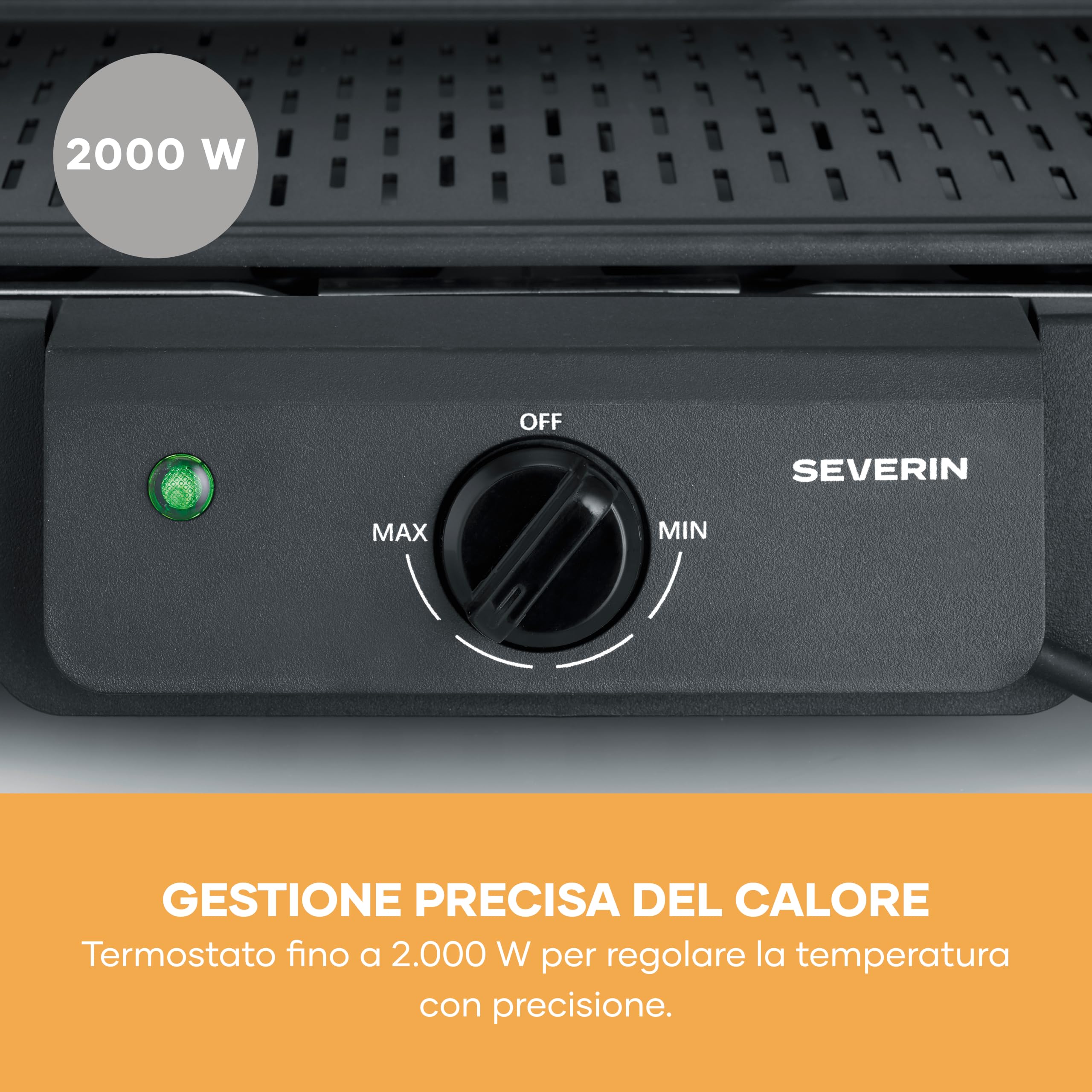 Severin PG 8596 Barbecue Grill Elettrico Ceramica 2000 W