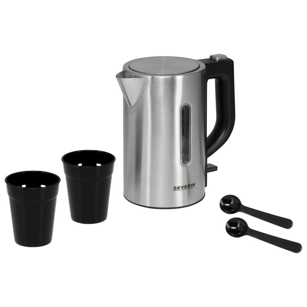 Severin WK 3647 Bollitore da Viaggio 0,5 L con 2 Tazze