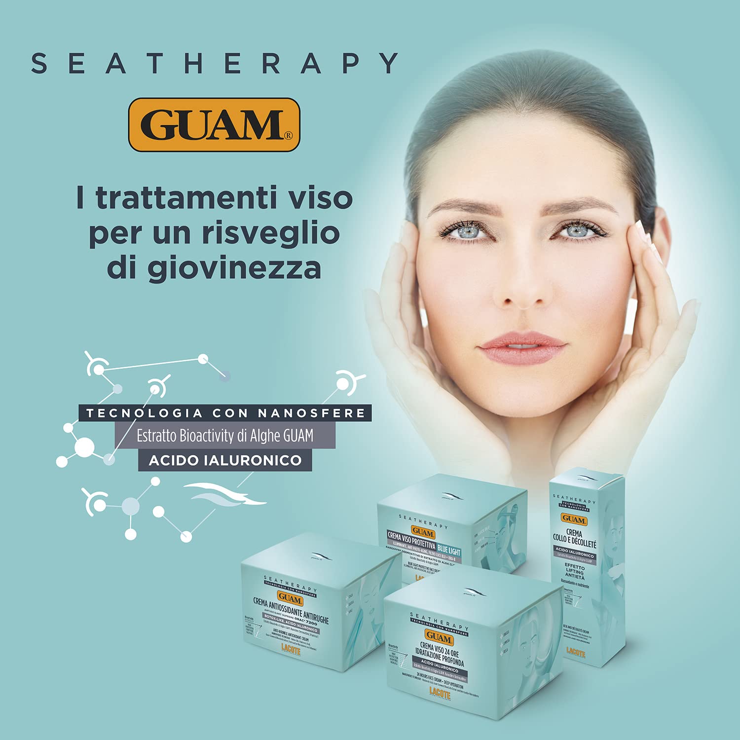 Guam Seatherapy Crema Viso 24 Ore 50 ml Idratante