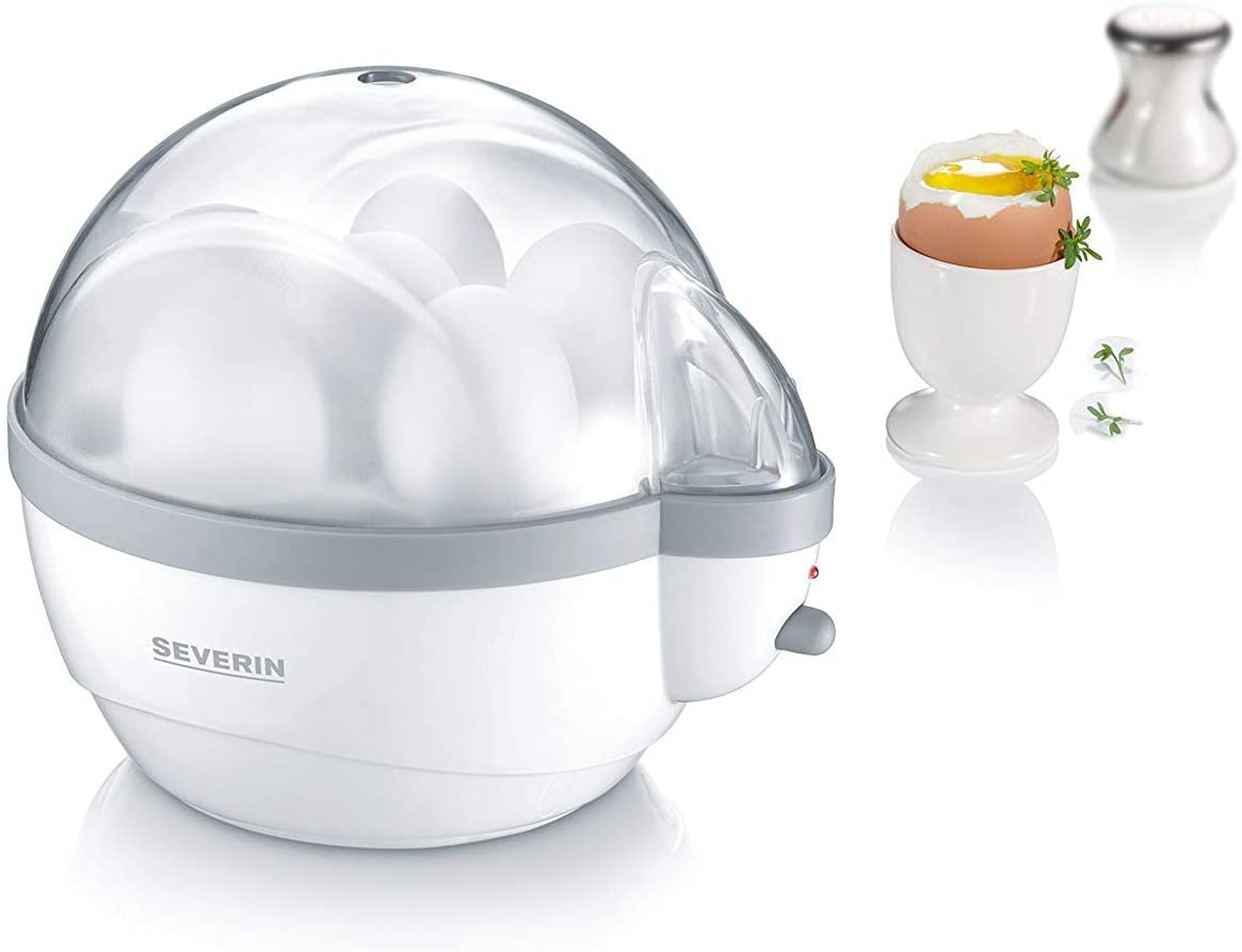 Severin EK 3051 cuociuova 6 uova bianco-grigio 400W