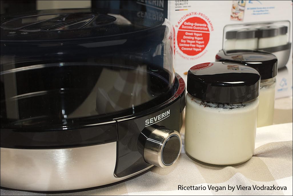 Severin JG 3521 Yogurtiera 7 Vasetti Vetro Display LED Nero