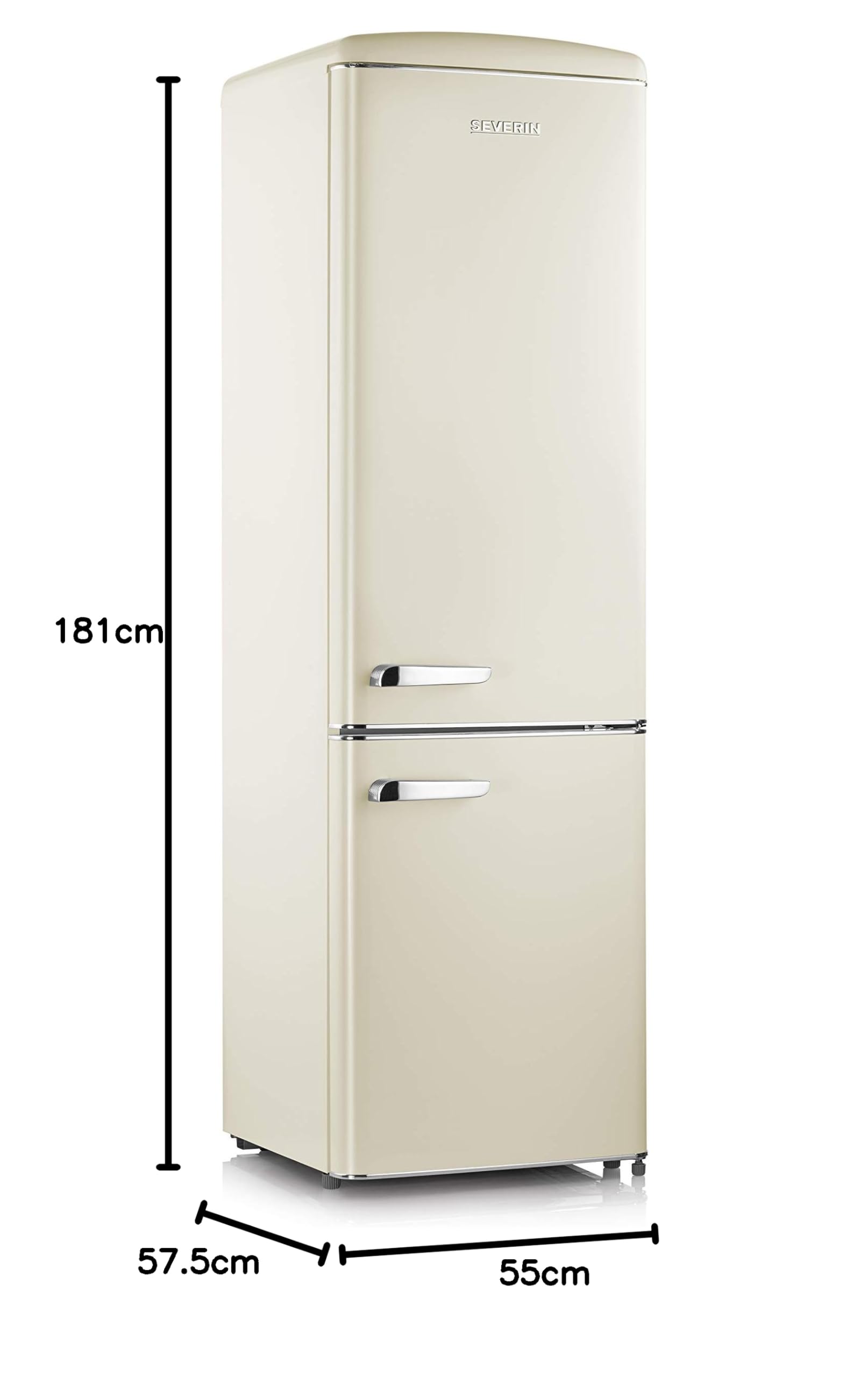 Severin RKG 8923 Frigorifero Combinato Retro Crema 244 L
