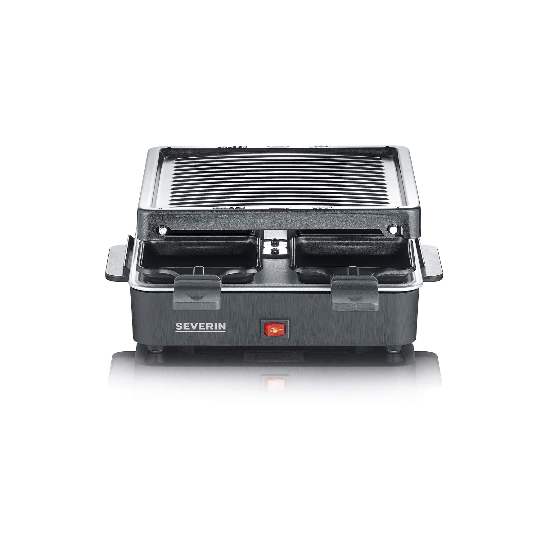 Severin Cibo divertente RG 2370 raclette grill 4 padelline 600W nero