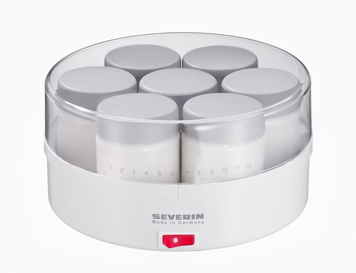 Severin JG 3516 Yogurtiera 7 Vasetti Vetro 150ml Bianco 13W