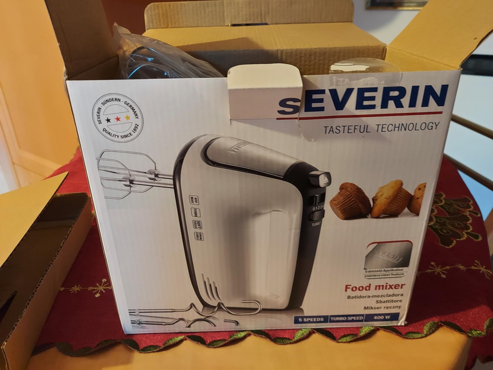 SEVERIN HM 3832 sbattitore elettrico 400W grigio nero 5 velocità