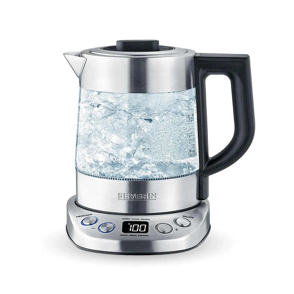 Severin WK 3473 Bollitore Vetro 1 L con Filtro Tè 2200 W