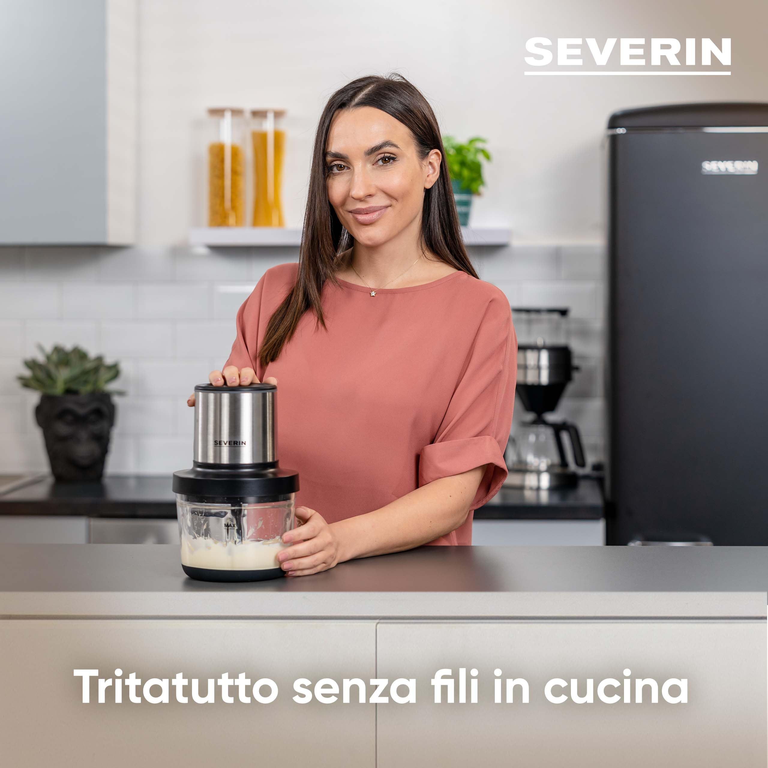 Severin KM 3866 Tritatutto Senza Filo Vetro 1 Litro
