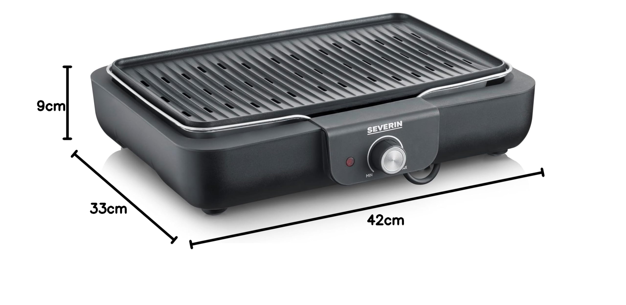 Severin PG 8556 Barbecue da Tavolo Piastra Alluminio Poco Fumo
