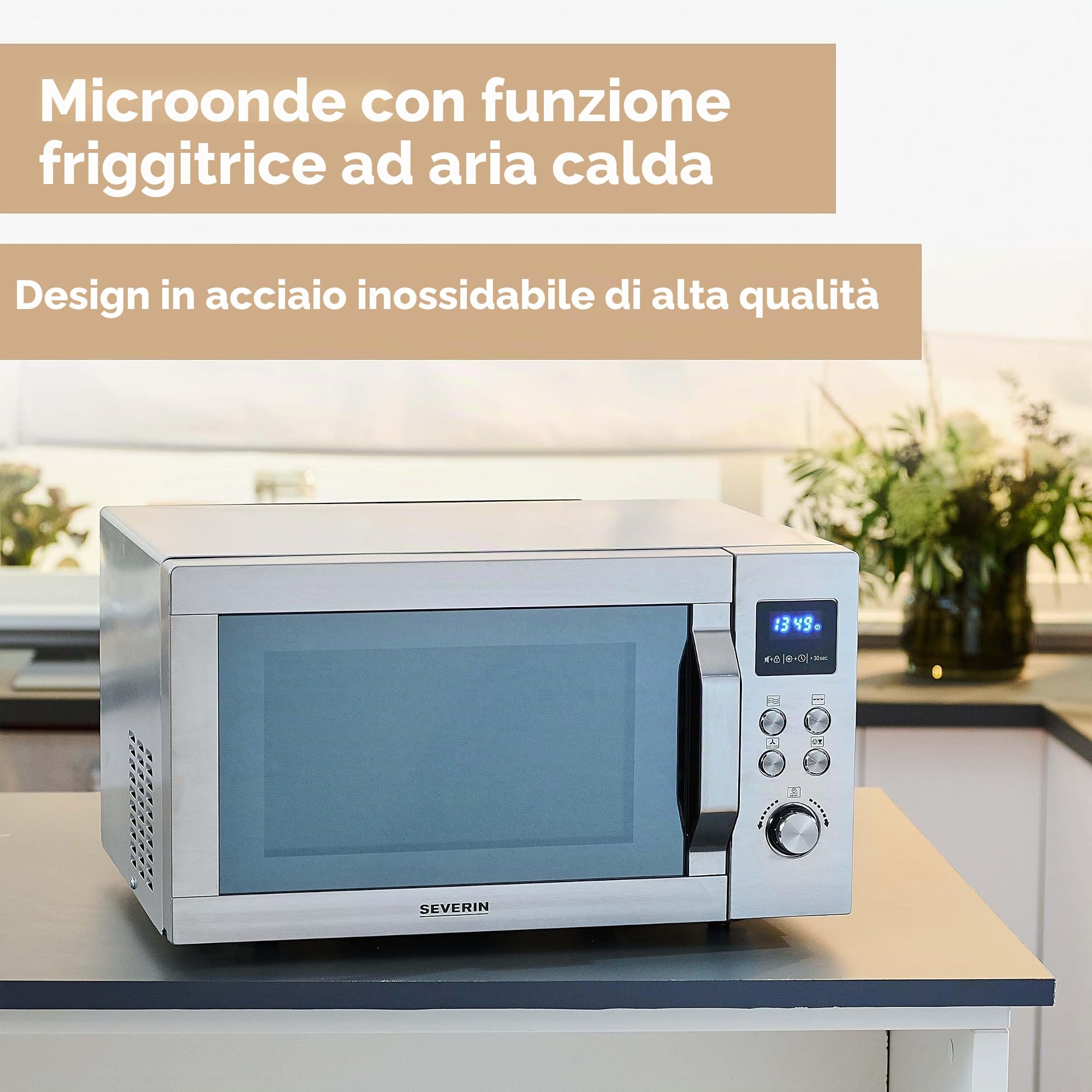 Severin MW 7918 Microonde Grill 900W Acciaio