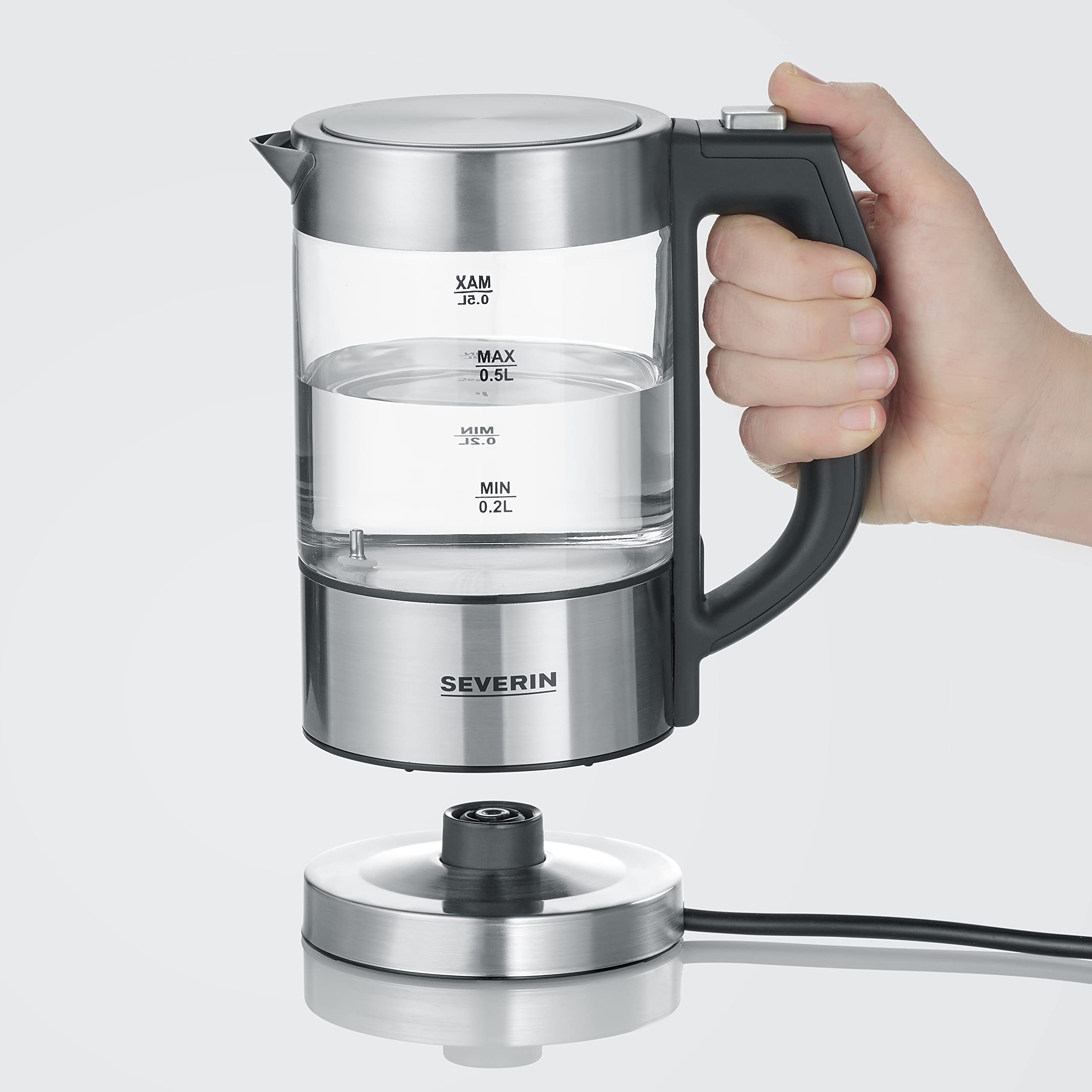 Severin WK 3458 Bollitore Vetro 0,5 L Temperatura Regolabile