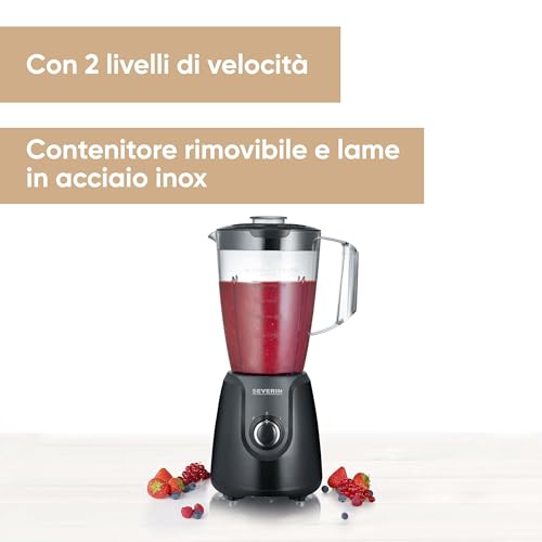 Severin SM 3707 frullatore nero 1,5L 600W tritan