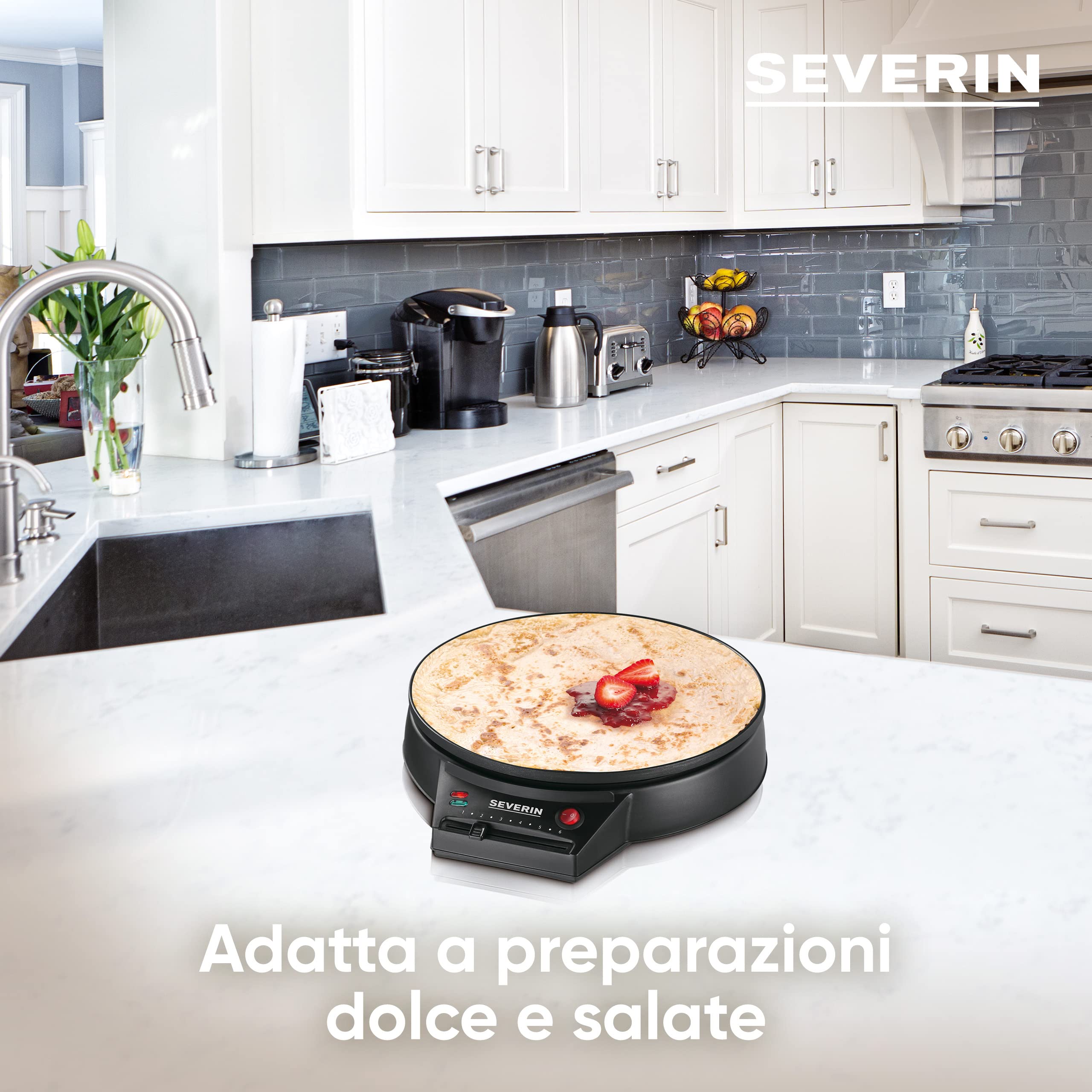 SEVERIN CM 2198 crepiera elettrica 30 cm 1000W antiaderente