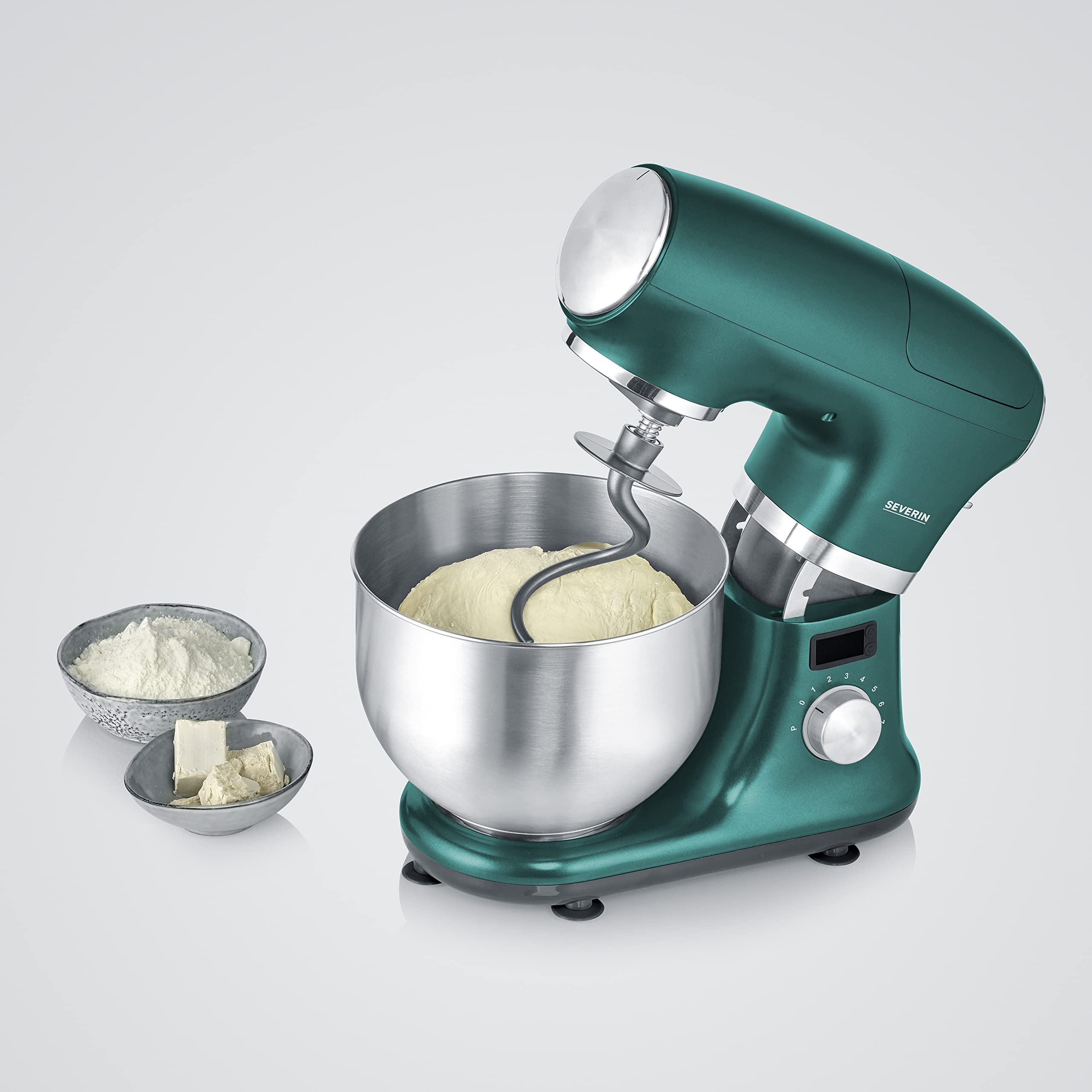 Severin KM 3896 robot da cucina alluminio nero impastatrice