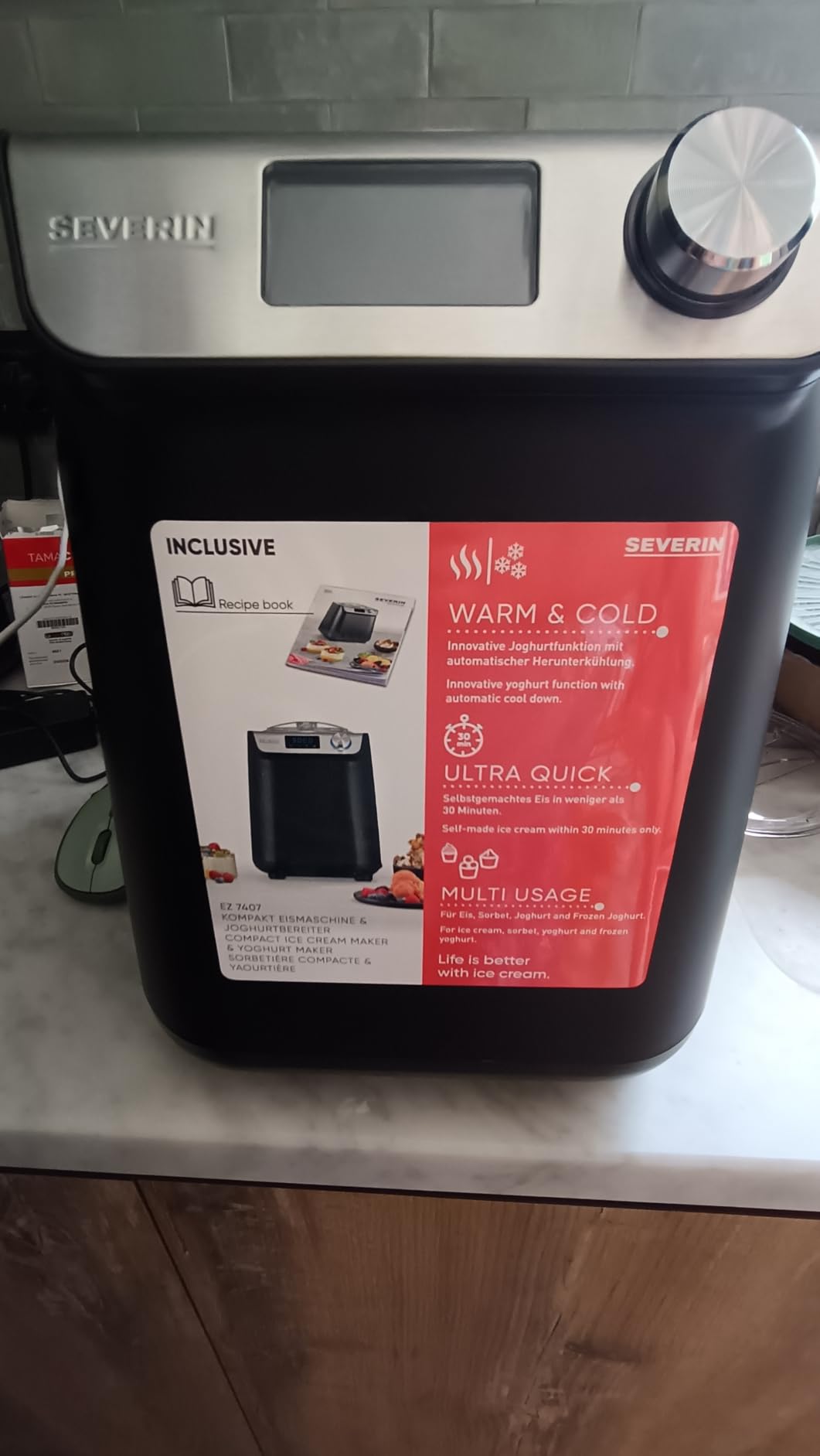 Severin EZ 7407 Gelatiera con Compressore Yogurtiera 2in1
