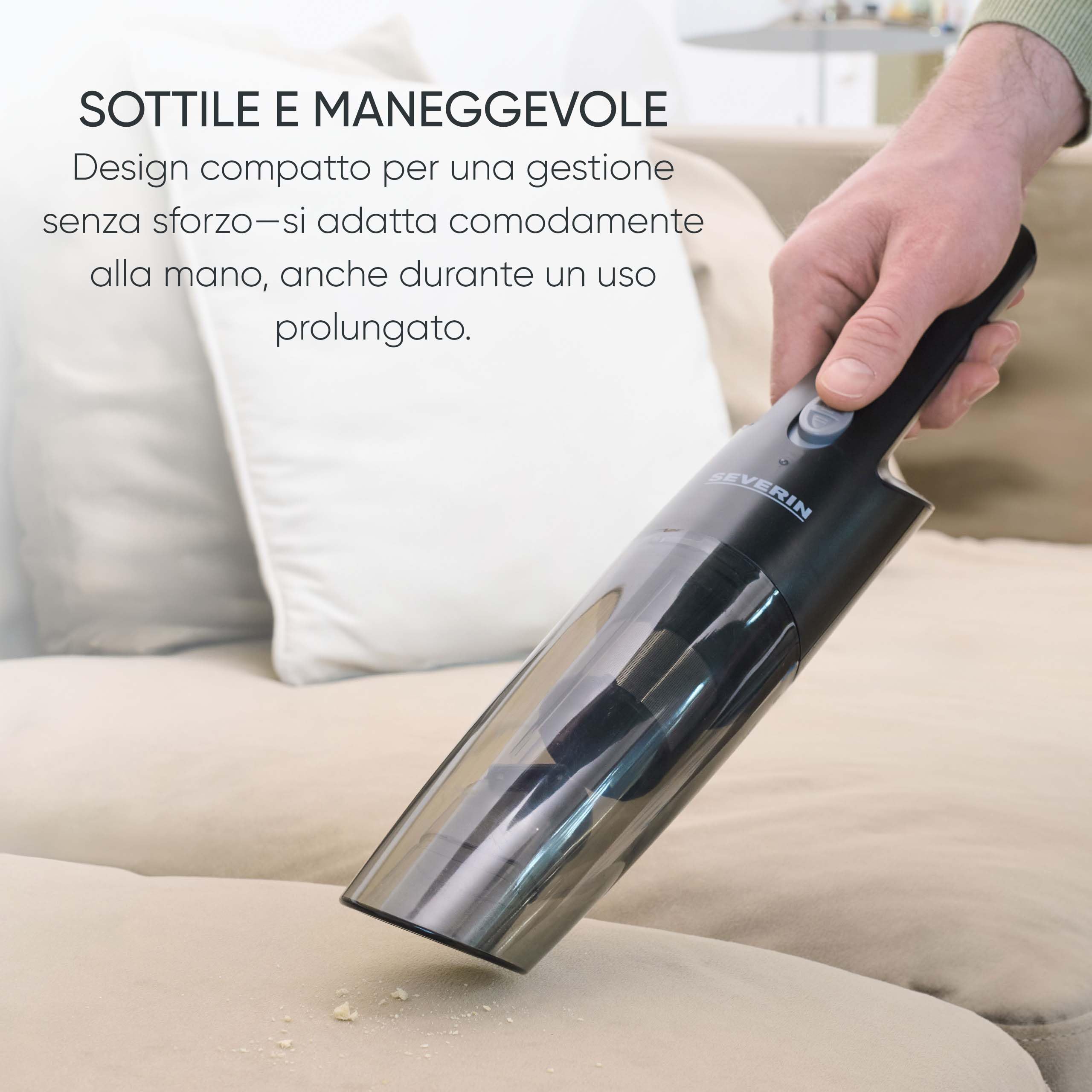 Severin Pulizia HV 7132 aspirapolvere portatile 3in1 nero