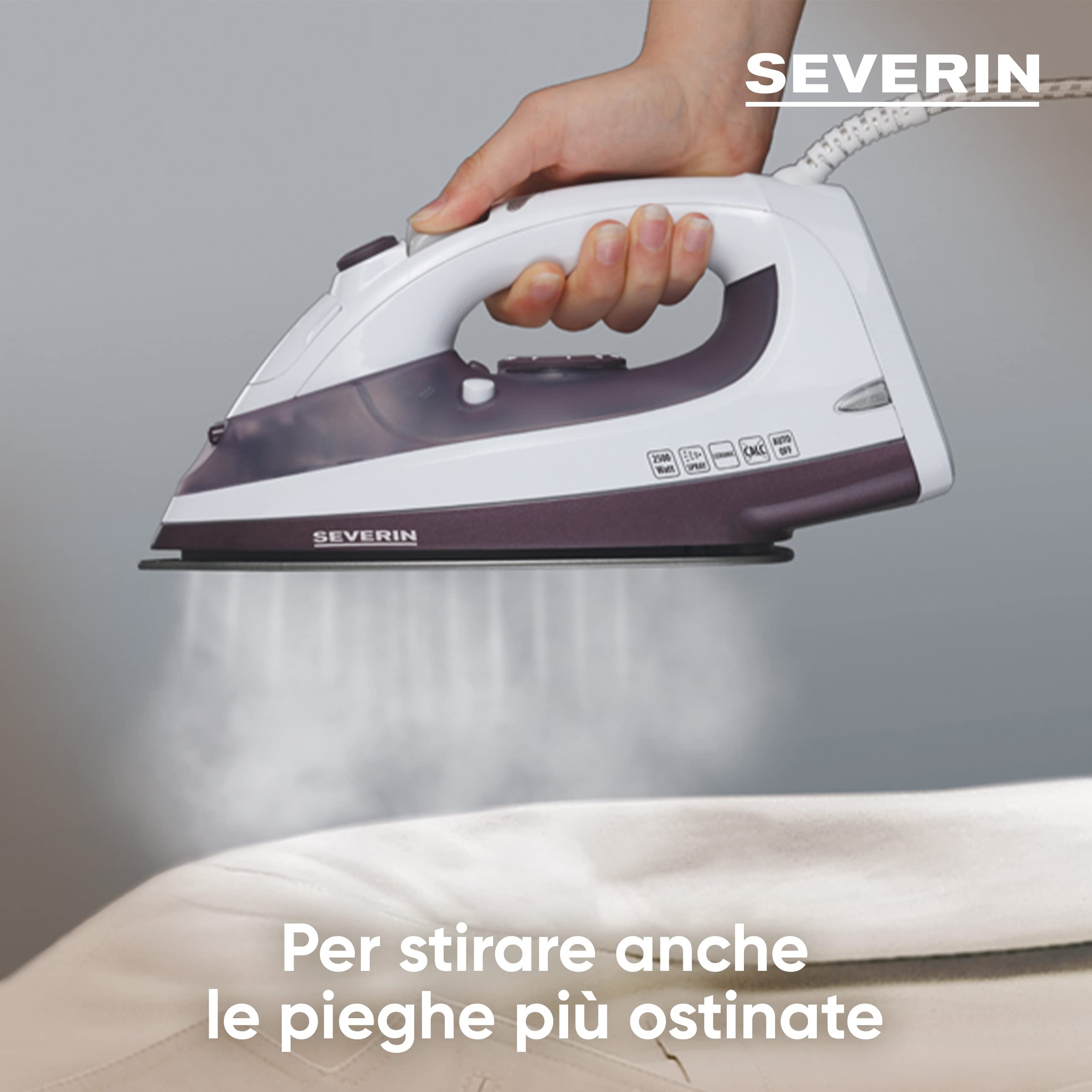 Severin Cura dei vestiti BA 3210 ferro da stiro vapore ceramica
