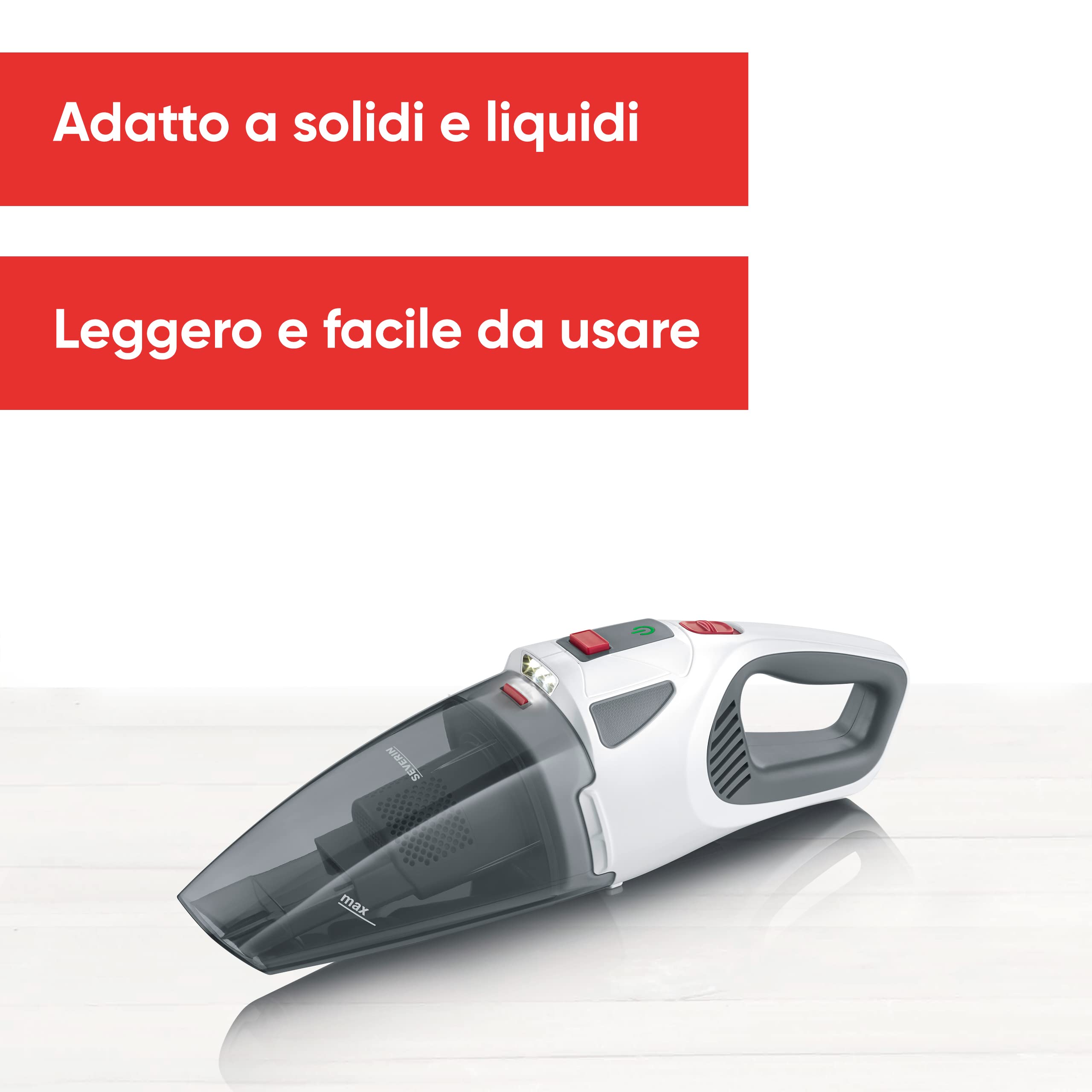 Severin Pulizia HV 7146 aspirapolvere senza fili handheld solidi liquidi