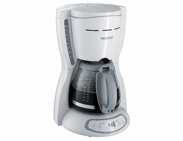 Severin KA 4030 caffettiera automatica con timer 1,4 L bianco-grigio