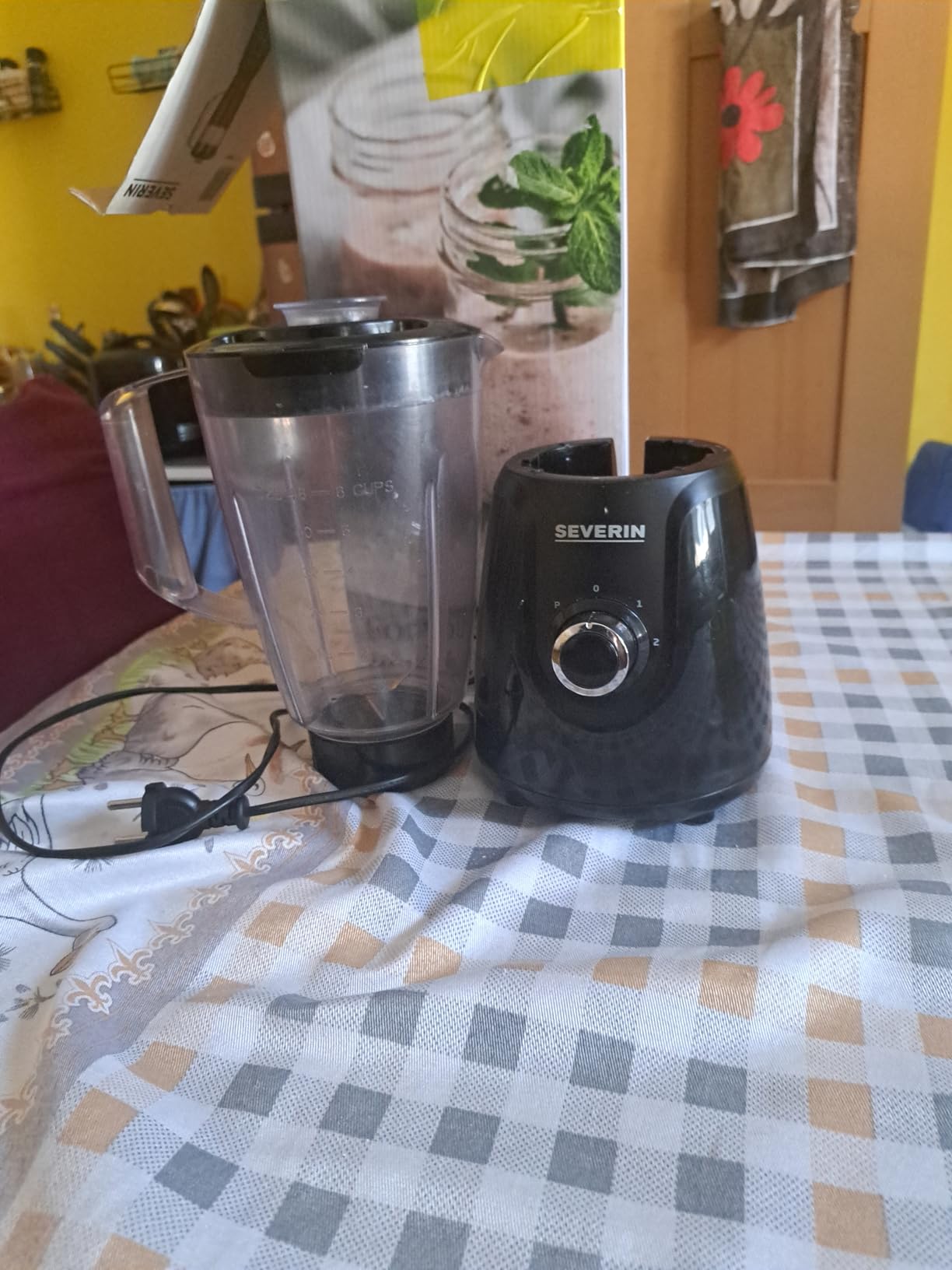 Severin SM 3707 frullatore nero 1,5L 600W tritan