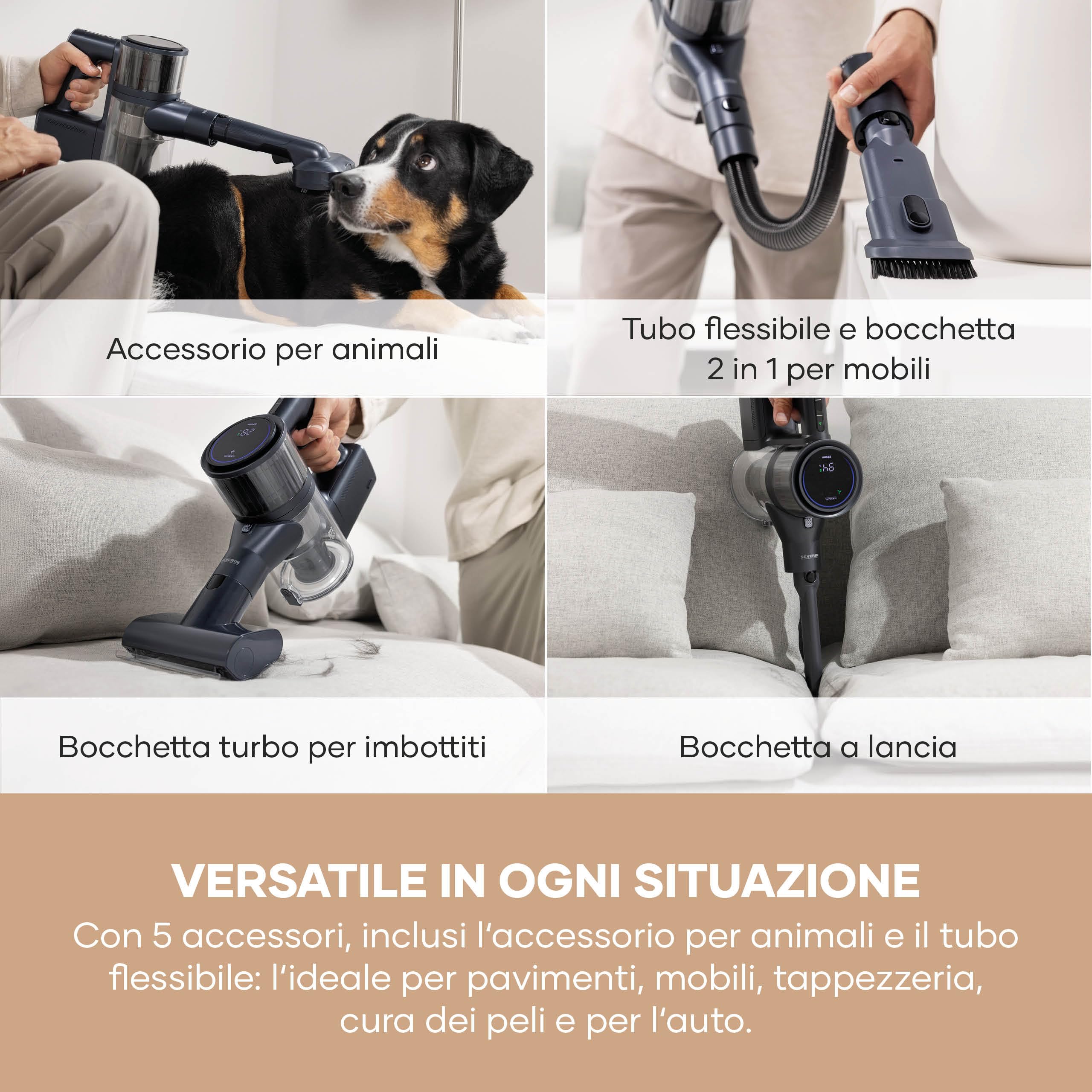 Severin HV 7196 S-Power Olymp Scopa Senza Fili Blu 30000Pa