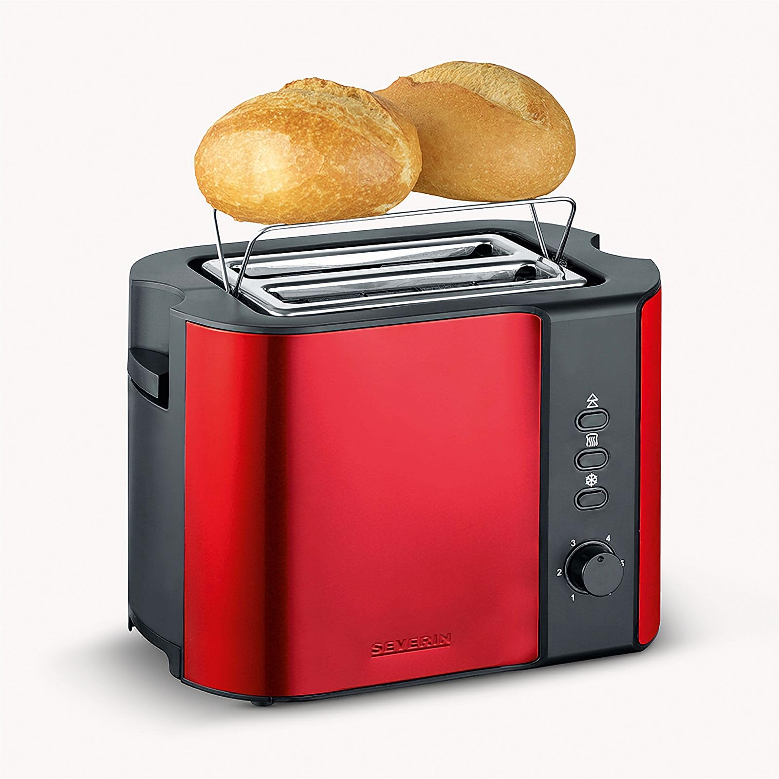 Severin AT 2217 tostapane rosso 2 fette 800W panini