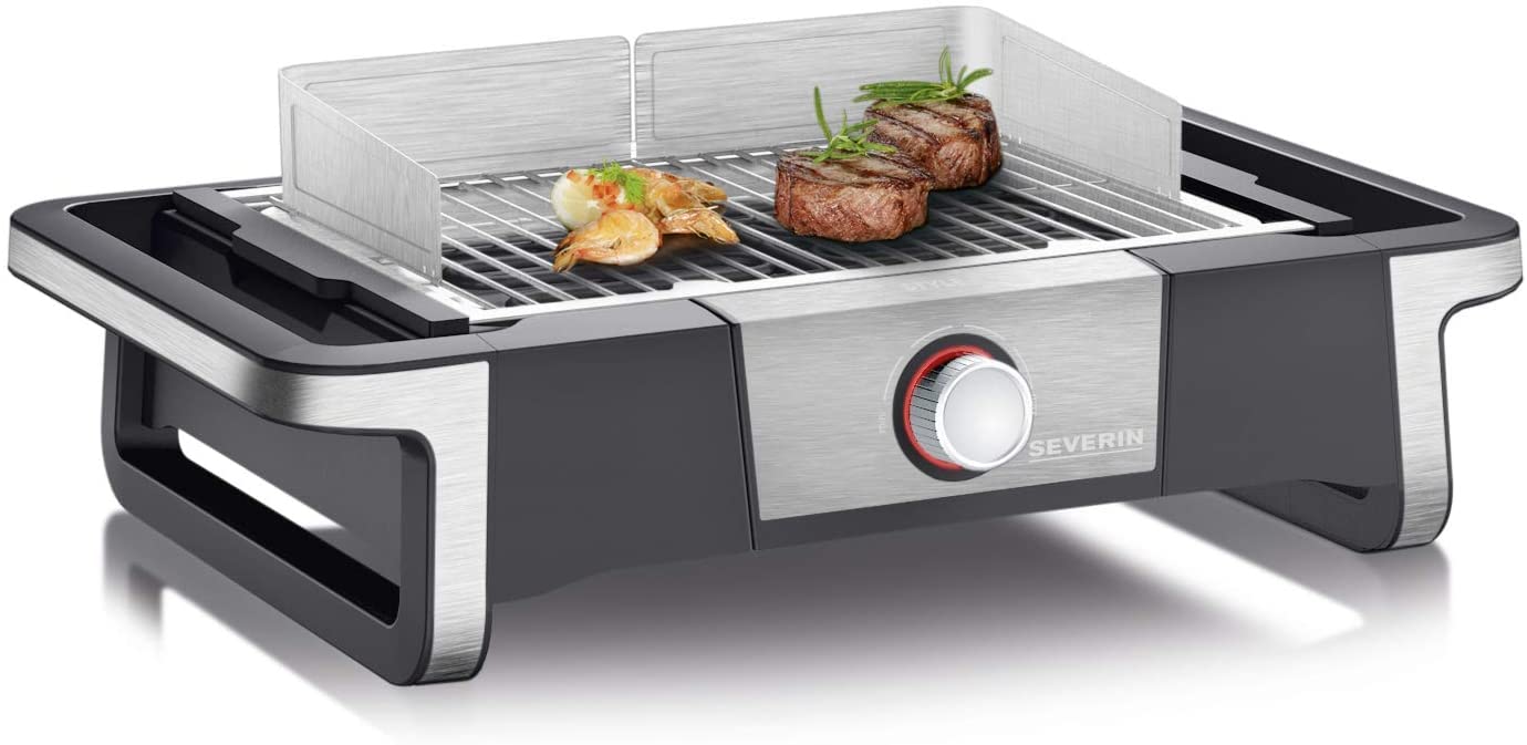 Severin PG 8116 Barbecue Elettrico con Stand Nero 2500 W
