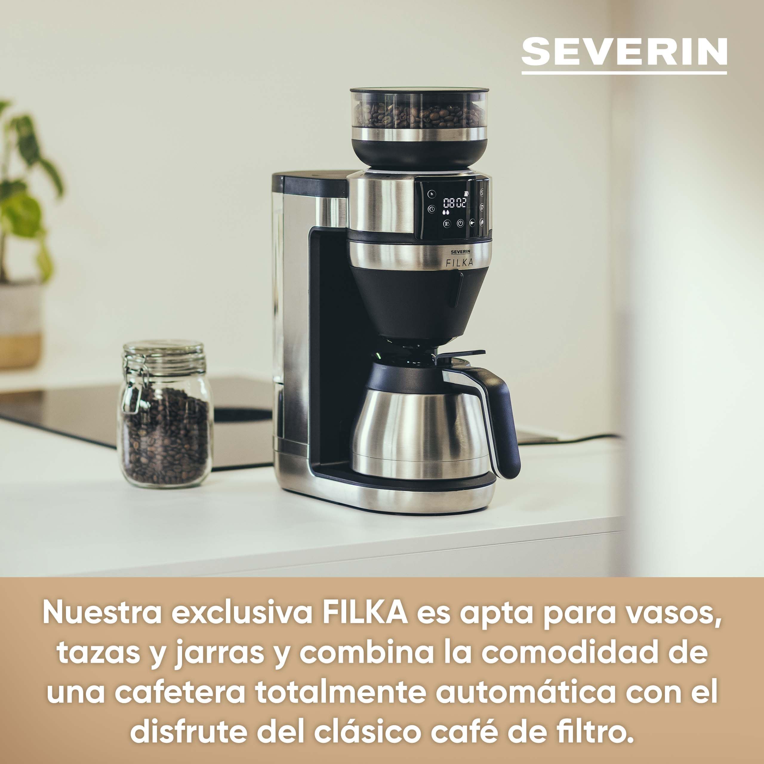 Severin Filka 4853 macchina caffè filtro nero termica