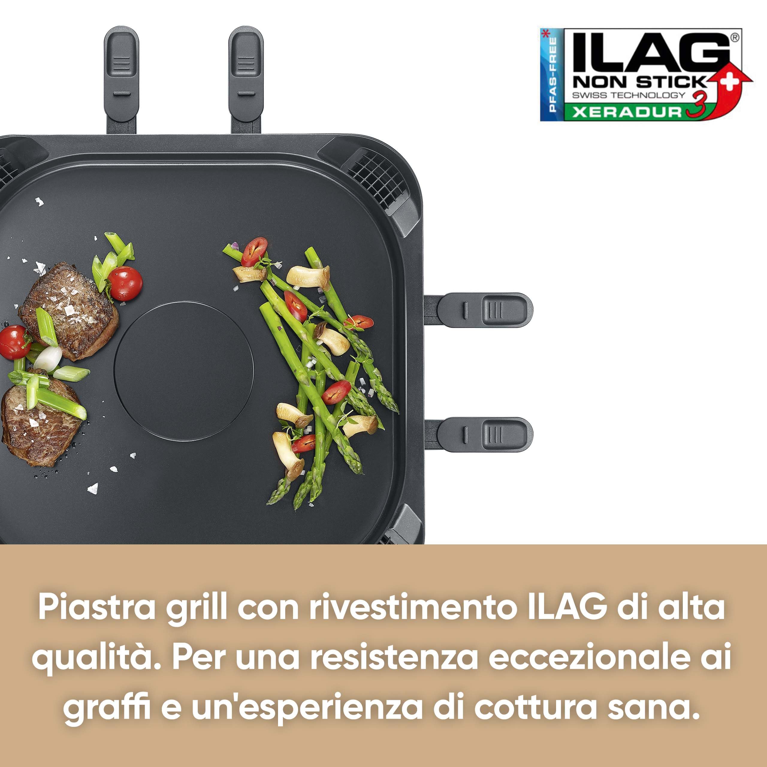 Severin RG 2350 raclette grill 8 padelline 1900W senza fumo