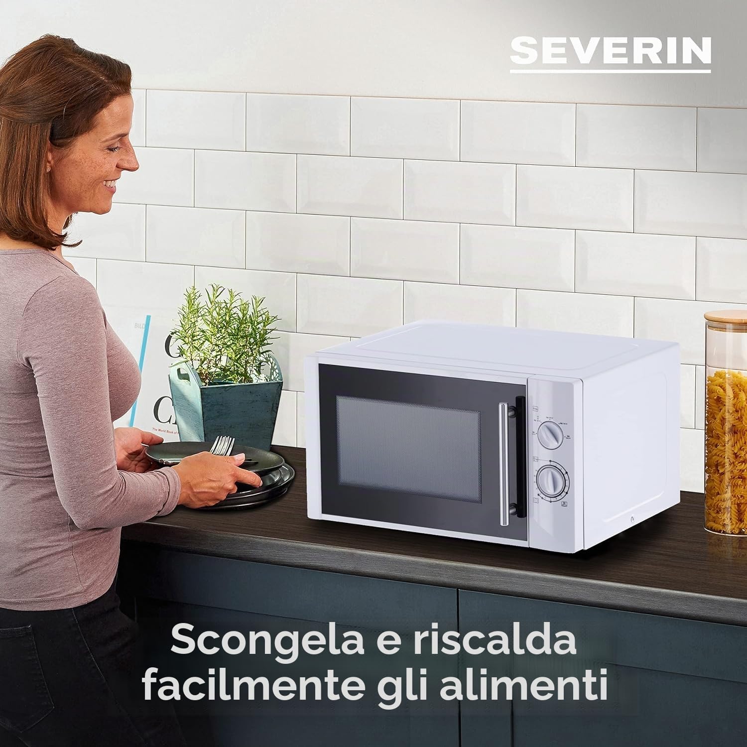 Severin MW 7772 Microonde Solo 28L 900W Bianco
