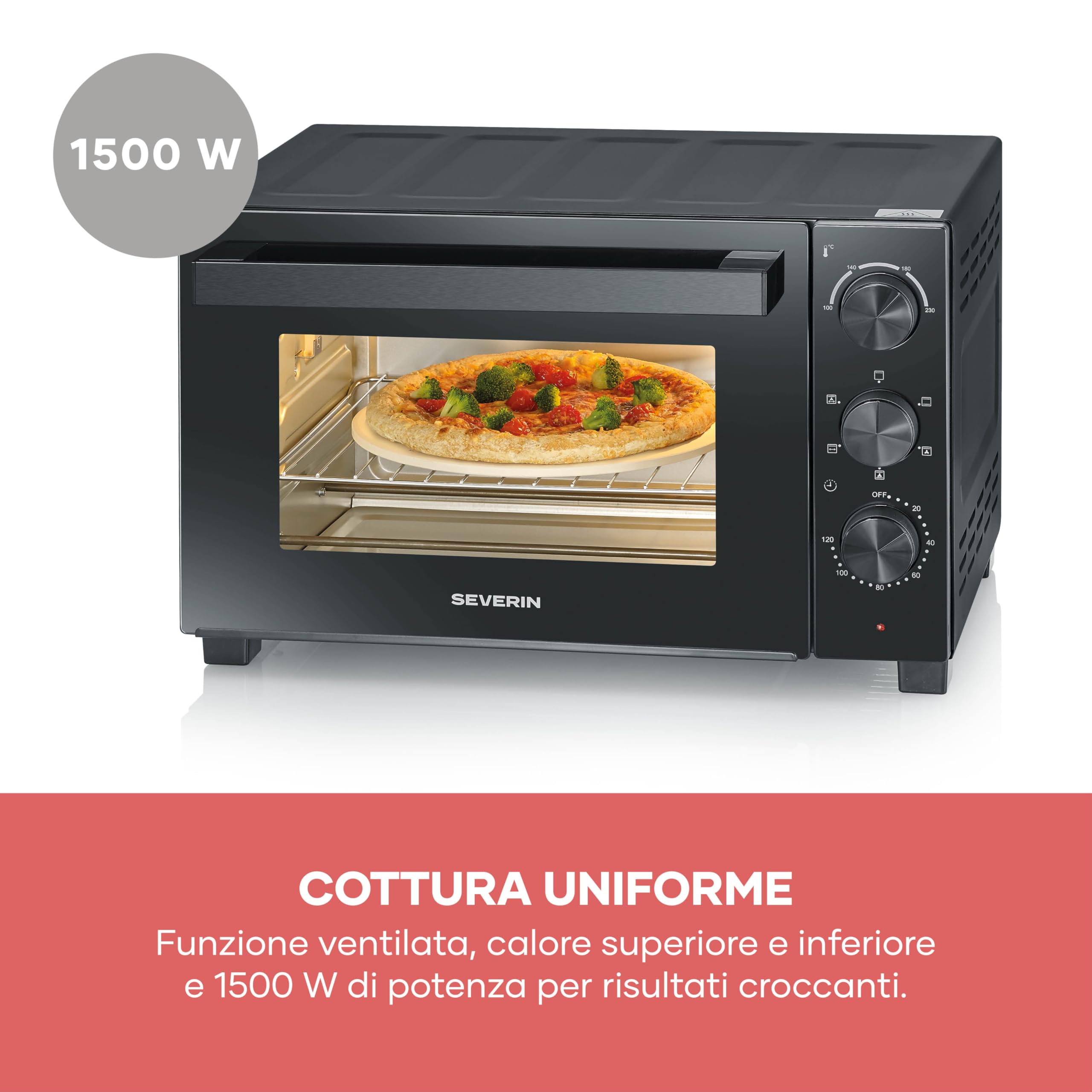 Severin Fornetto Elettrico XL 46 Litri Ventilato Girarrosto
