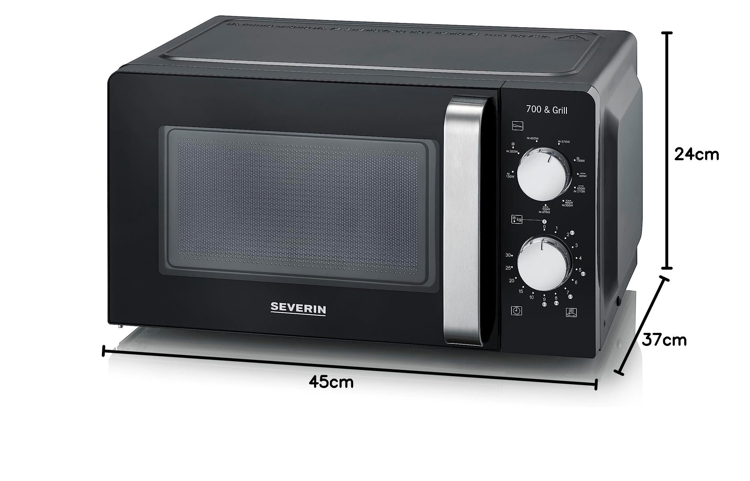 Severin MW 7781 Microonde con Grill 17L Nero 700W