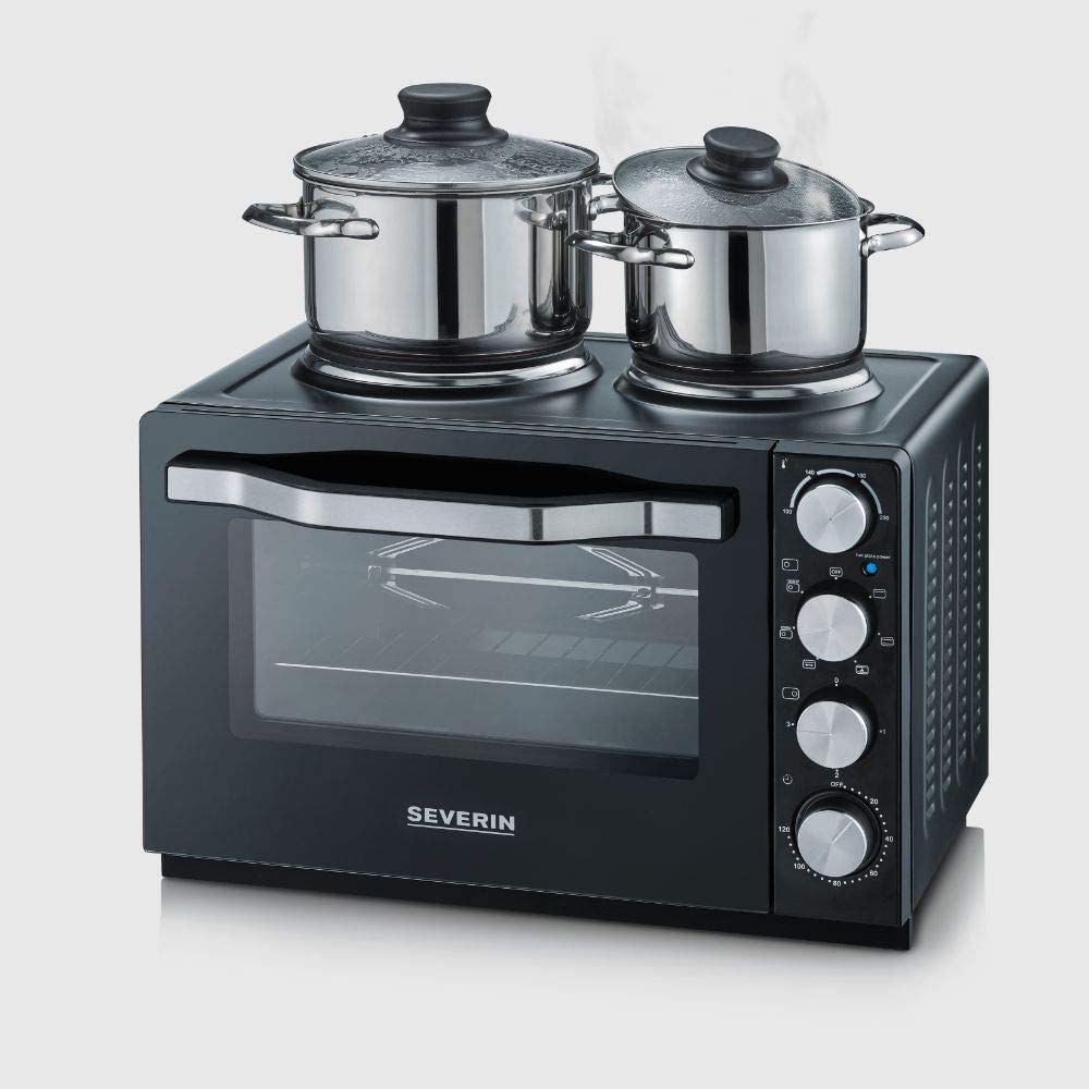 Severin TO 2065 Forno Elettrico 30 L con Piastre Nero