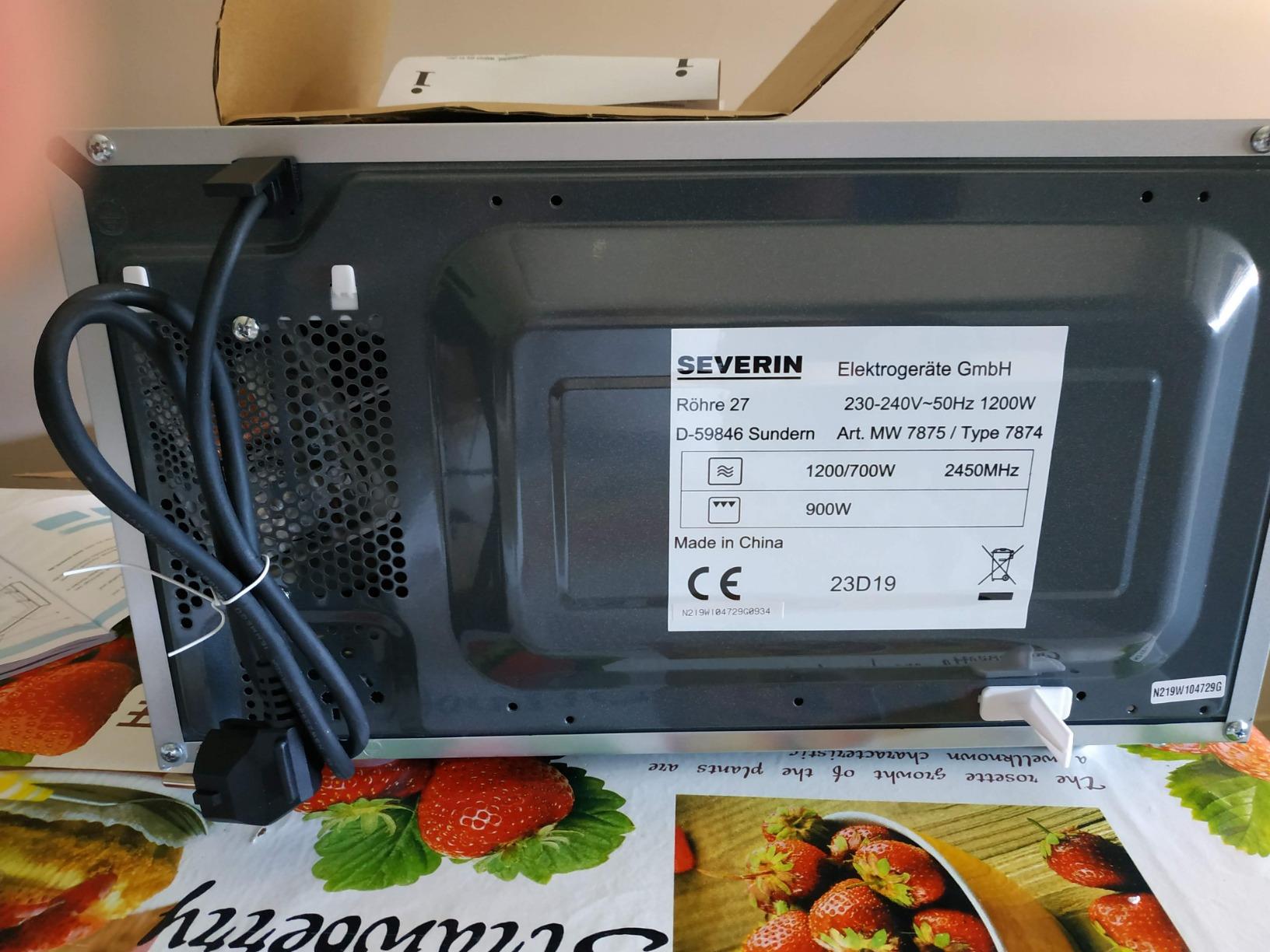 Severin MW 7875 microonde grill nero 20 L 700 W