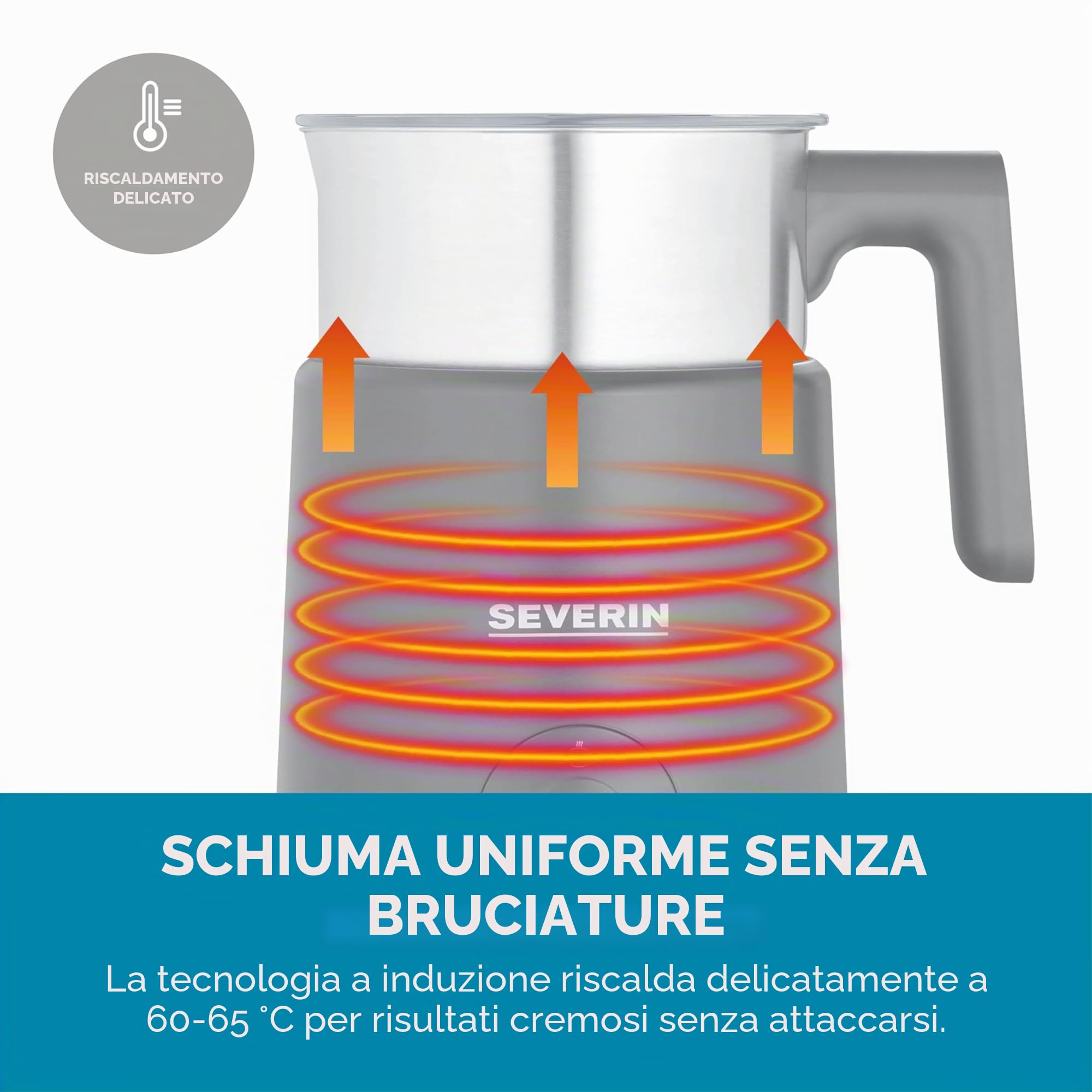 Severin SM 3579 Montalatte Induzione 400 ml Nero