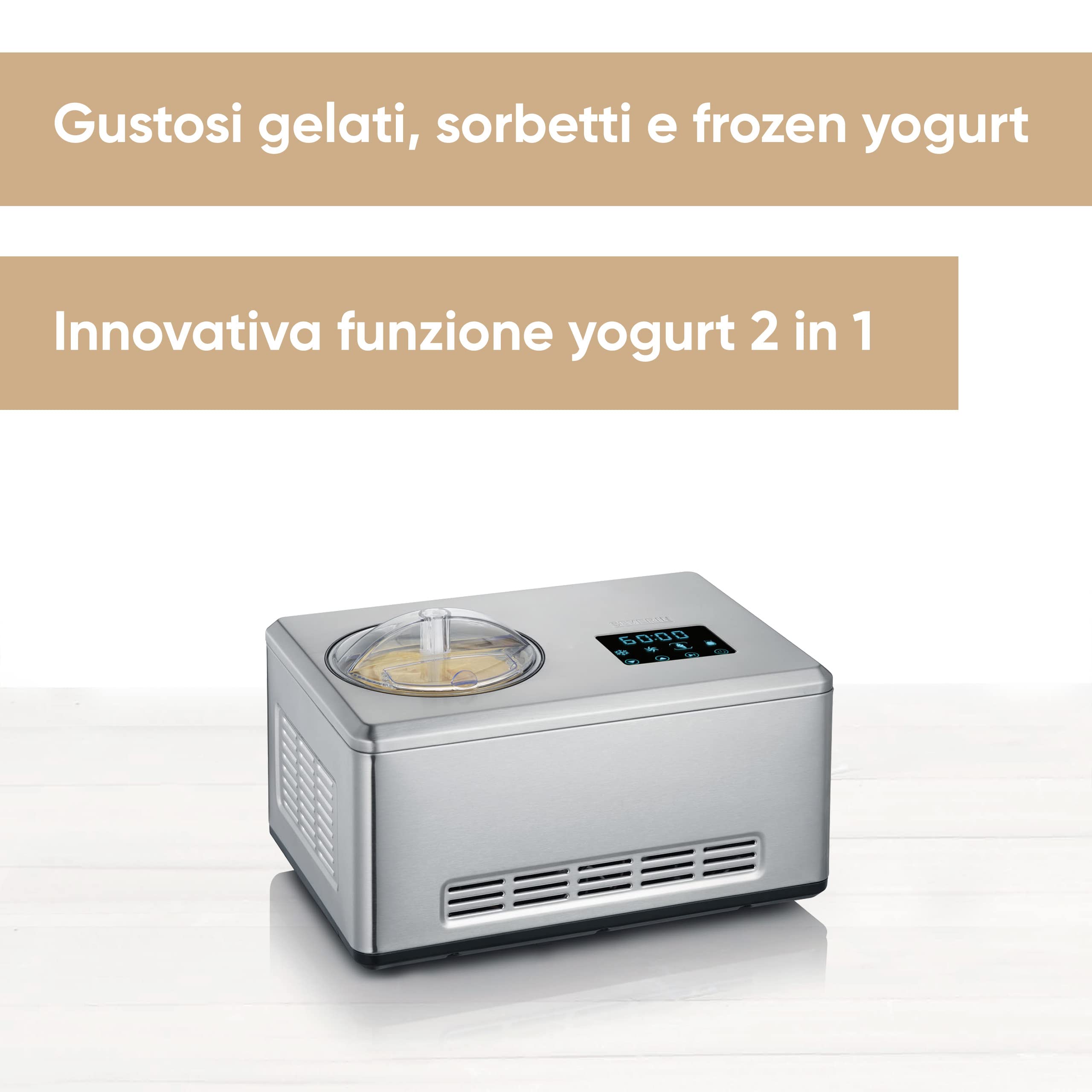 Severin EZ 7405 gelatiera autorefrigerante 2 L con compressore