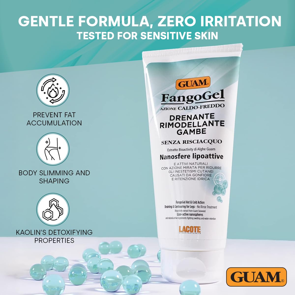 Guam FangoGel Gambe Drenante fangogel 500 g anticellulite