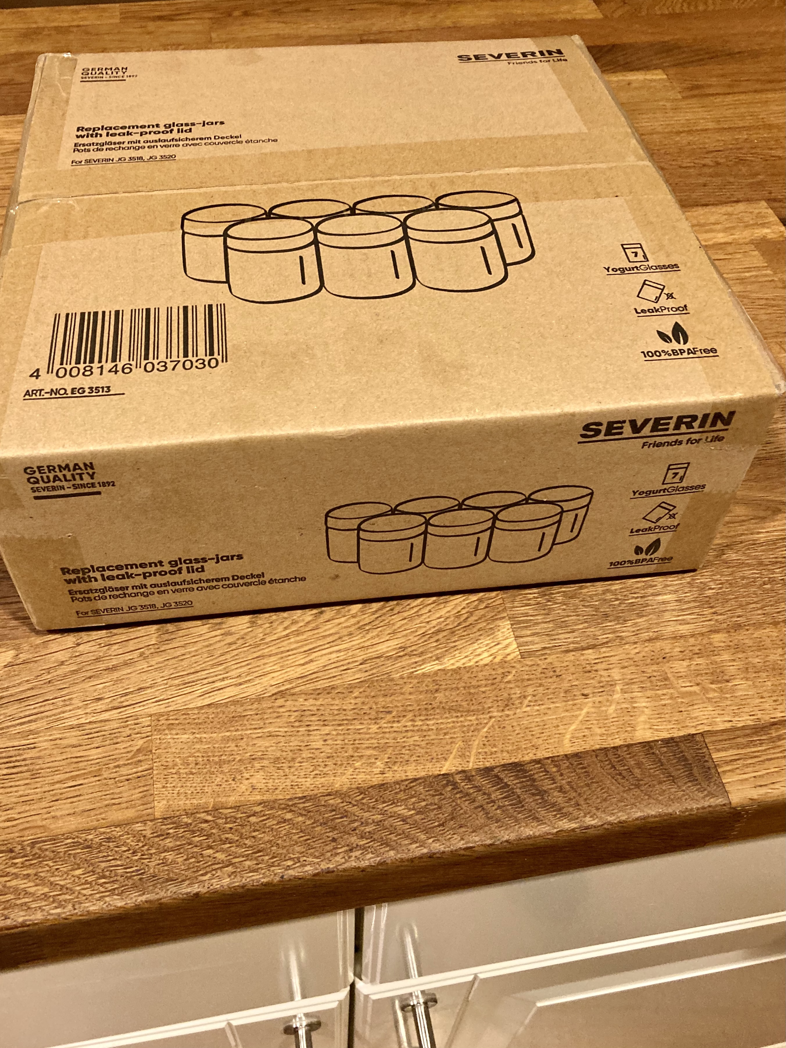 Severin ZB 3514 Set 7 Vasetti Vetro 150 ml con Coperchio
