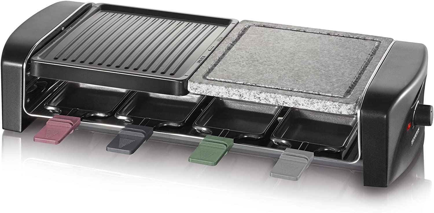 Severin RG 9645 Raclette Grill 8 Persone 1400 W Pietra
