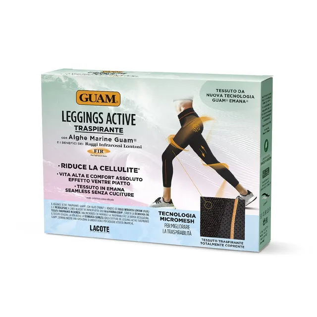 Guam Fibramar Leggings Attivi Traspiranti S-M Alghe Pancia Piatta