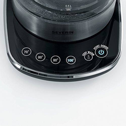 Severin WK 3471 bollitore vetro the 70-100° filtro acciaio