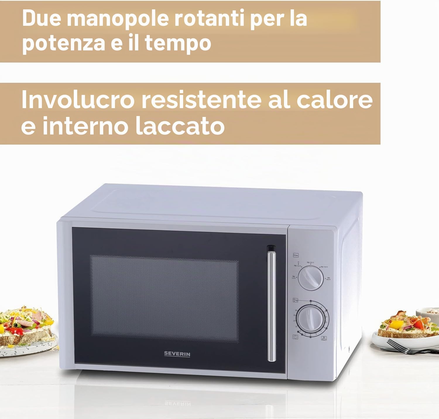 Severin MW 7772 Microonde Solo 28L 900W Bianco