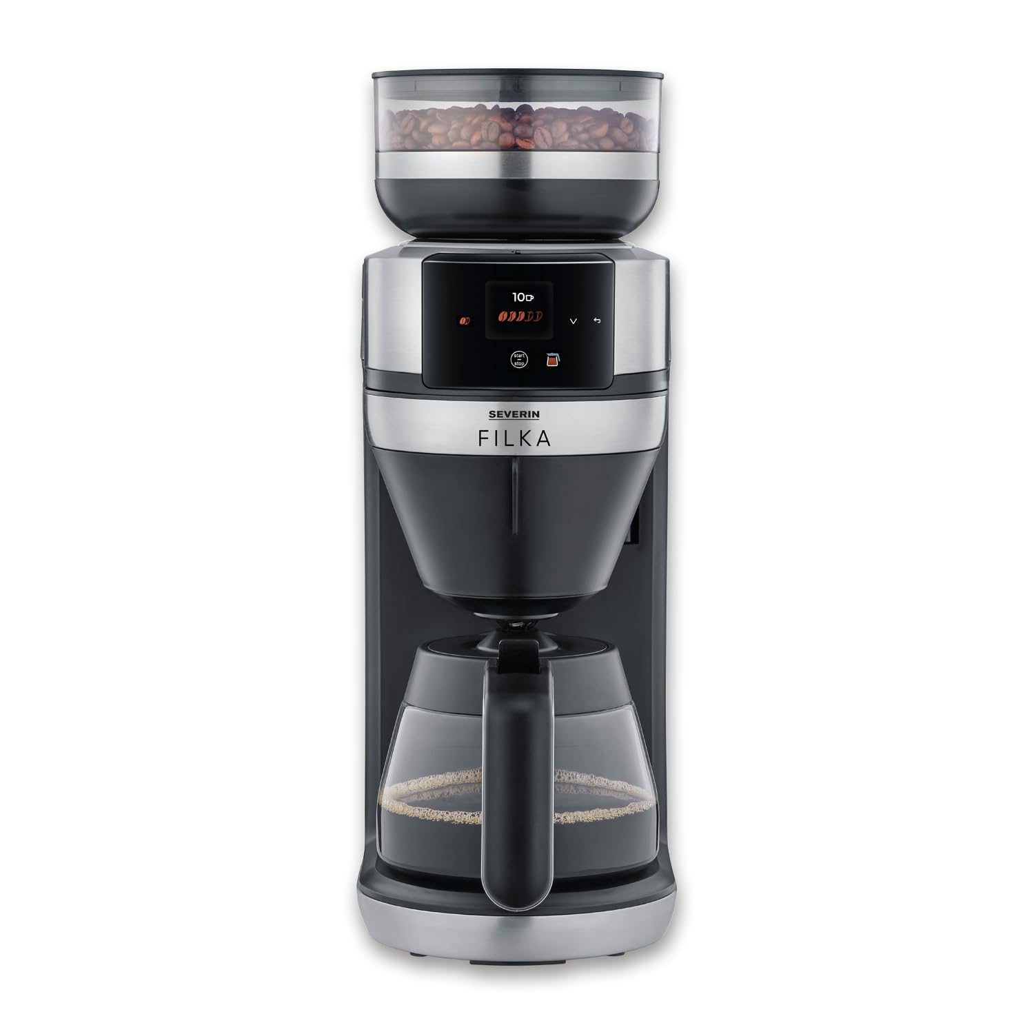 Severin Filka KA 4852 macchina caffè filtro con macinino nero