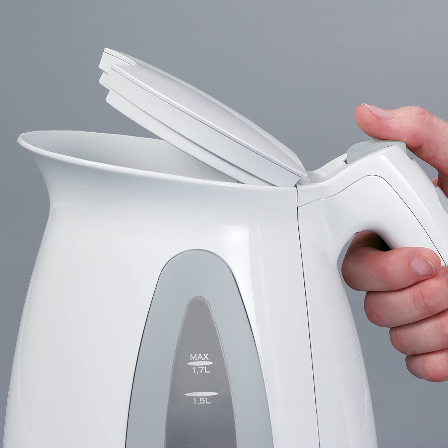 Severin WK 3312 bollitore elettrico 1,7 L bianco-grigio 3000W