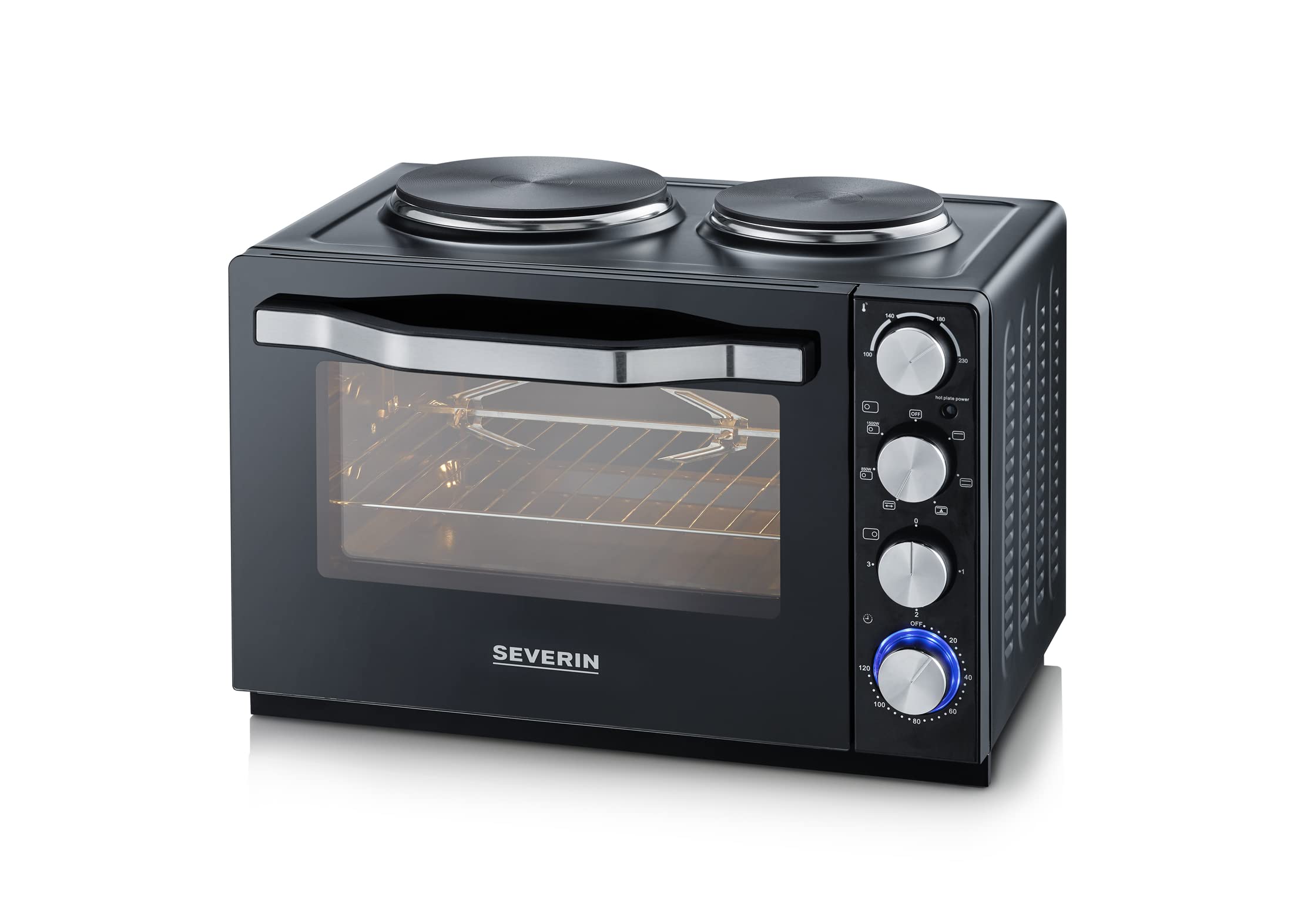 Severin TO 2065 Forno Elettrico 30 L con Piastre Nero