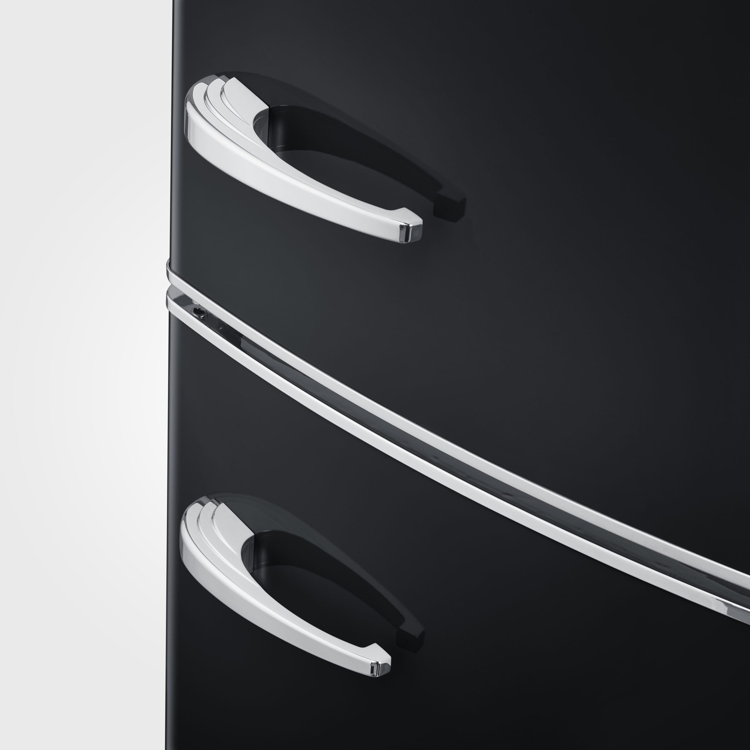 Severin RKG 8998 Frigo Combinato NoFrost 315 L Nero Retrò