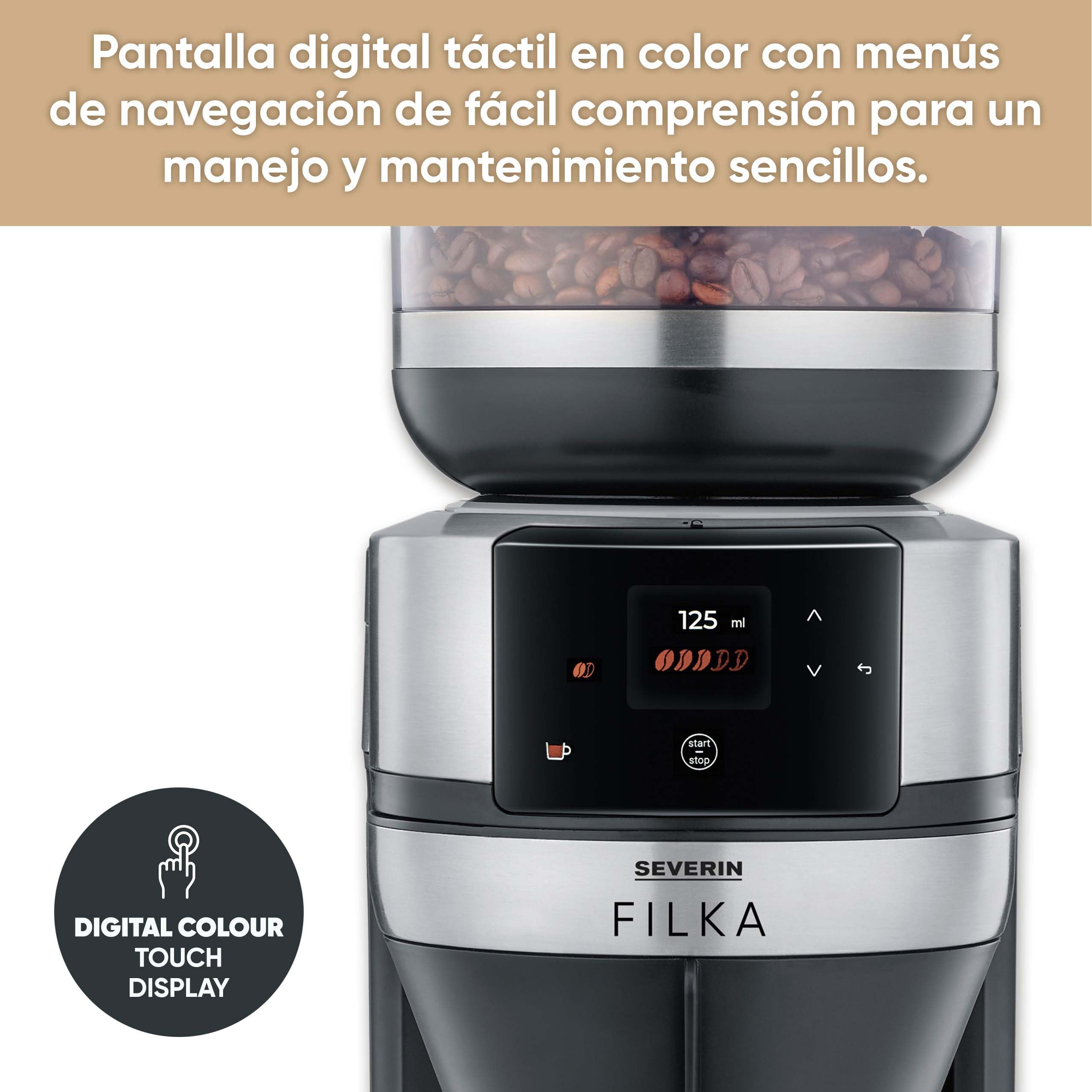 Severin Filka 4853 macchina caffè filtro nero termica