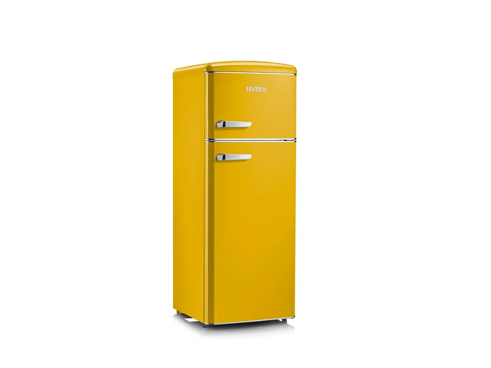 Severin RKG 8936 frigorifero combinato giallo 206 L retrò