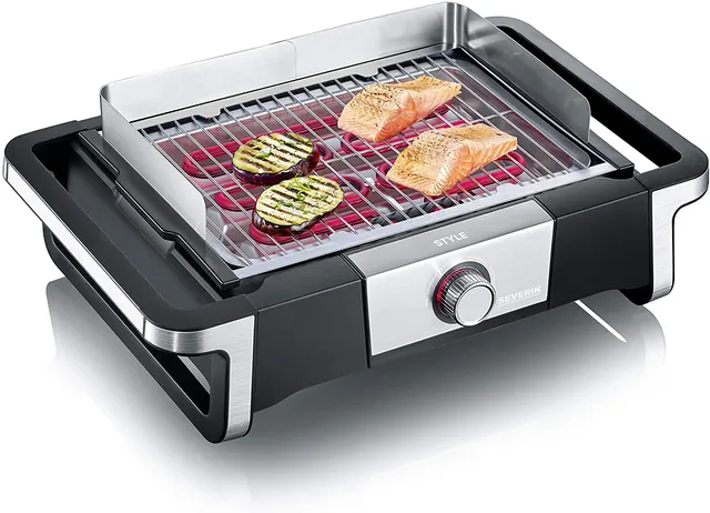 Severin PG 8116 Barbecue Elettrico con Stand Nero 2500 W