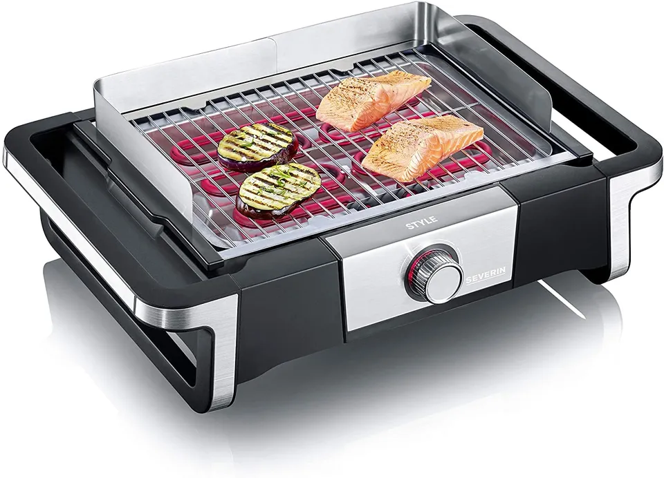 Severin PG 8116 Barbecue Elettrico con Stand Nero 2500 W